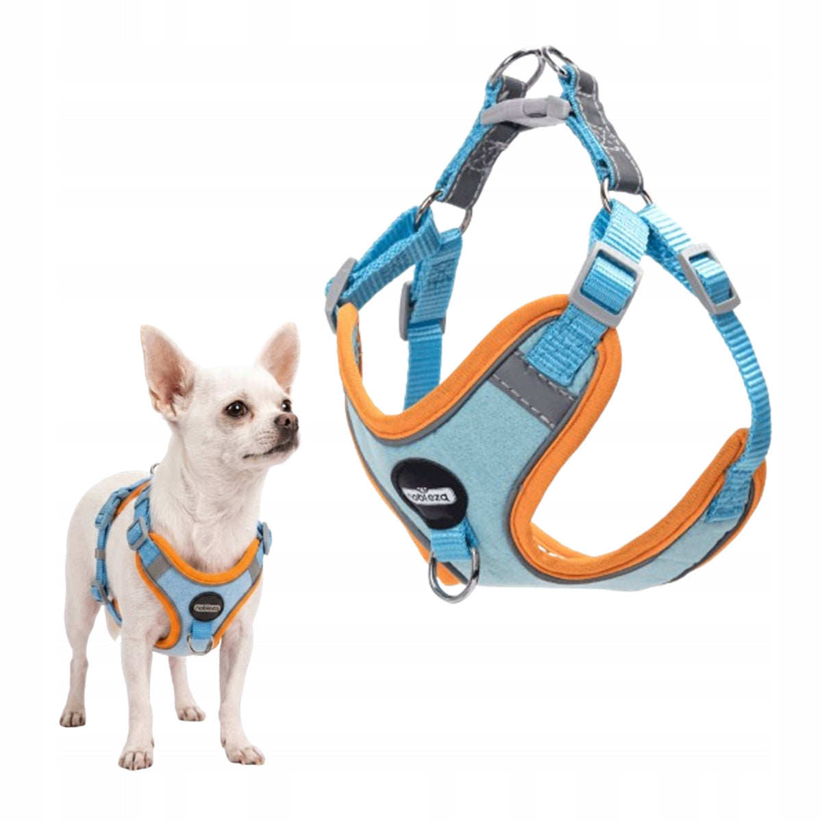 Small Breed Dog Harness 2XS 32 - 41 cm Pressure-Free with Reflective Packaging status original