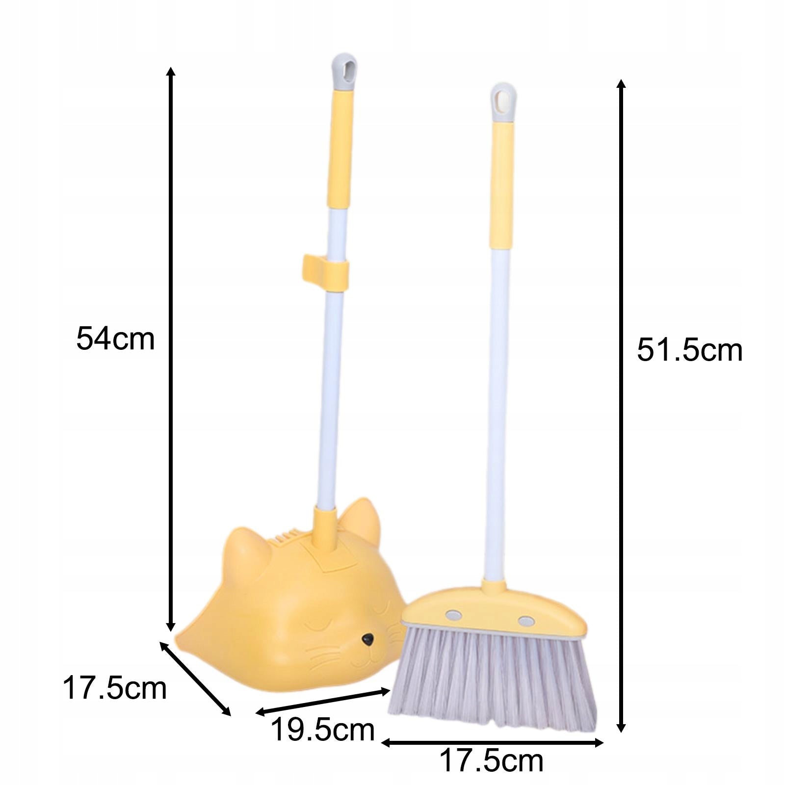Small Broom and Dustpan Set Funny House Cleaning Gifts Light Yellow Packaging status original