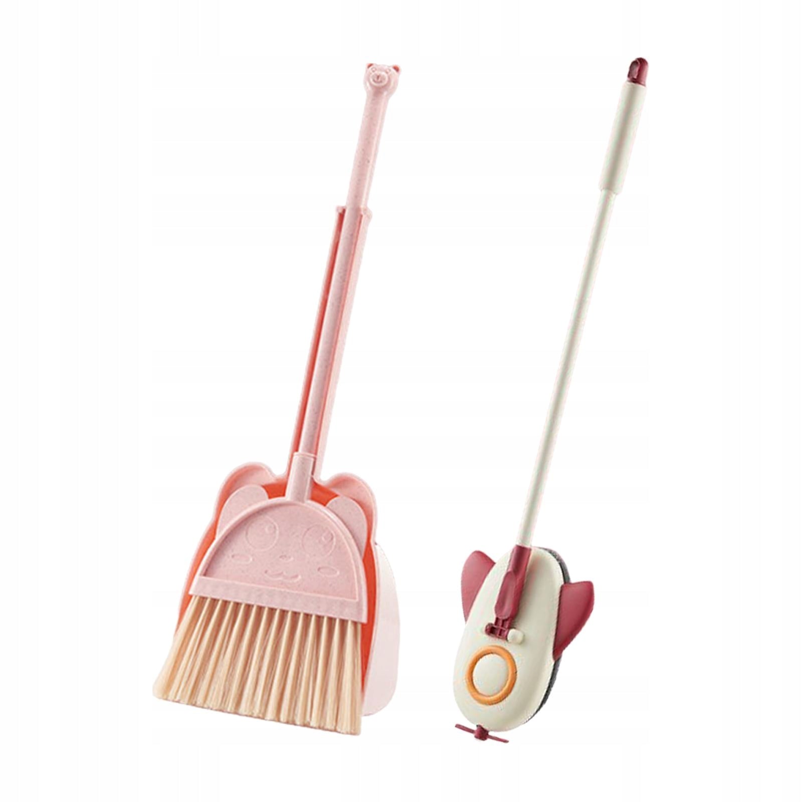 Small Broom and Dustpan Set House Cleaning Gifts Little Housekeeping Pink Packaging status original