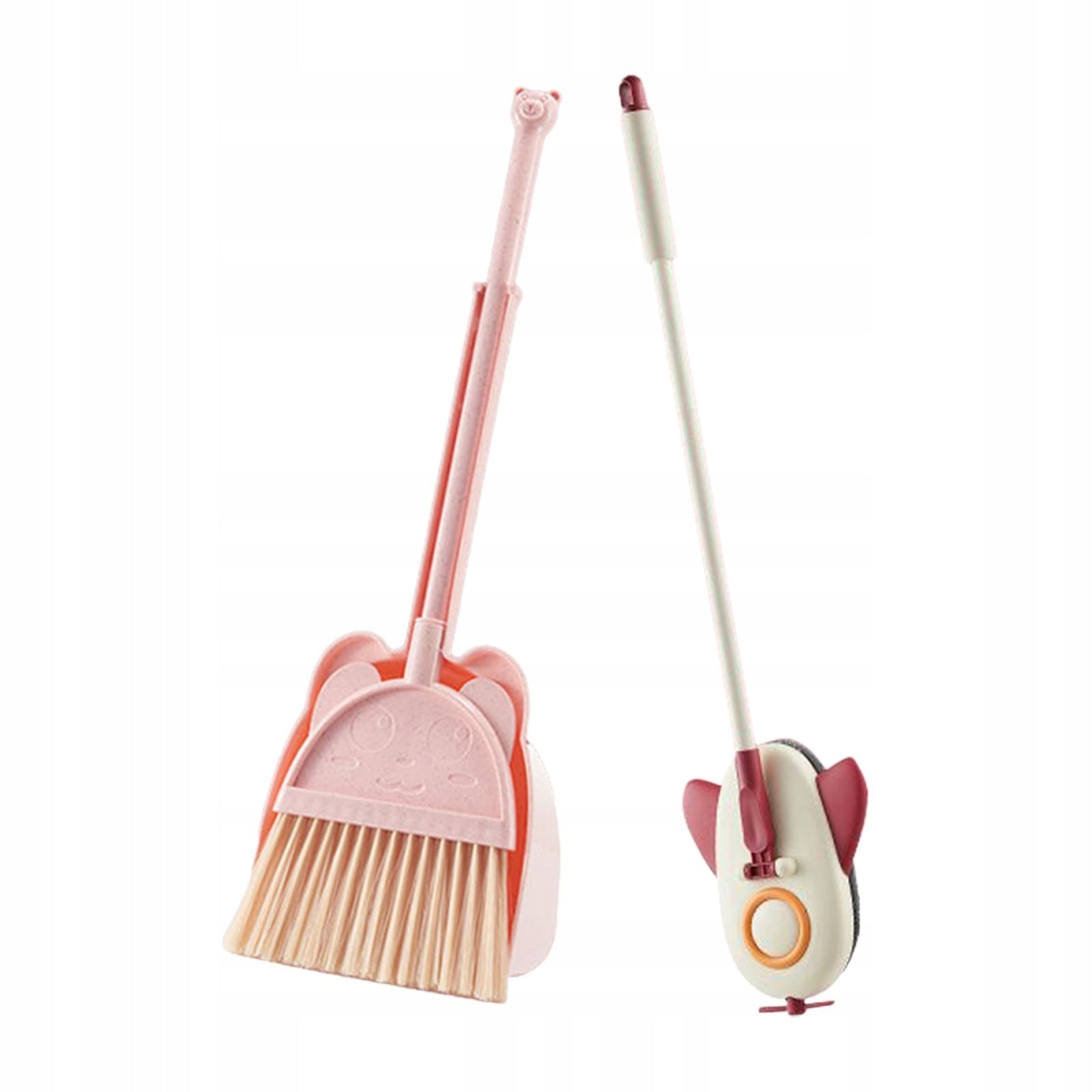 Small Broom and Dustpan Set House Cleaning Gifts Little Housekeeping Pink