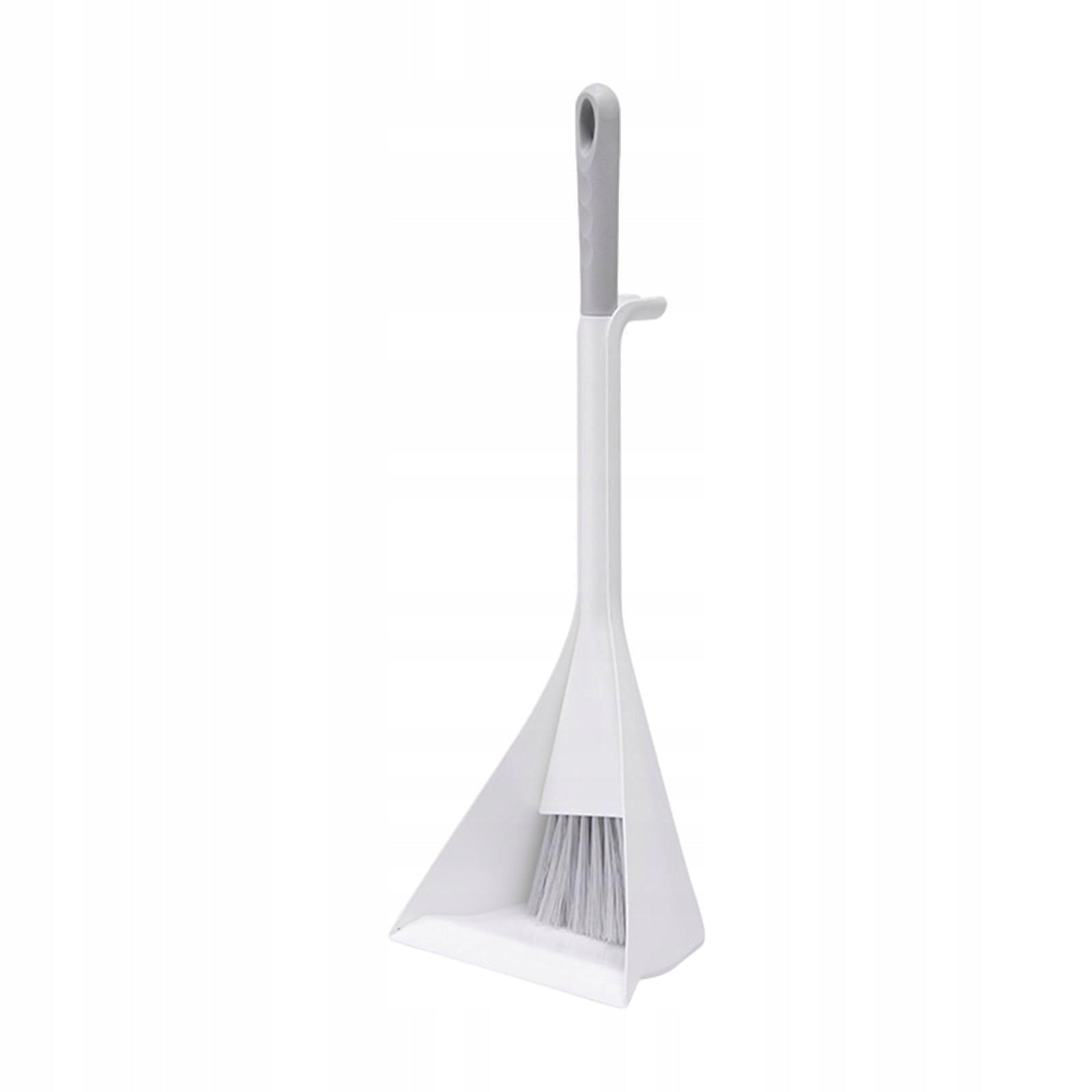 Small Broom and Dustpan Set Little Housekeeping Helper Dust Clean Gray