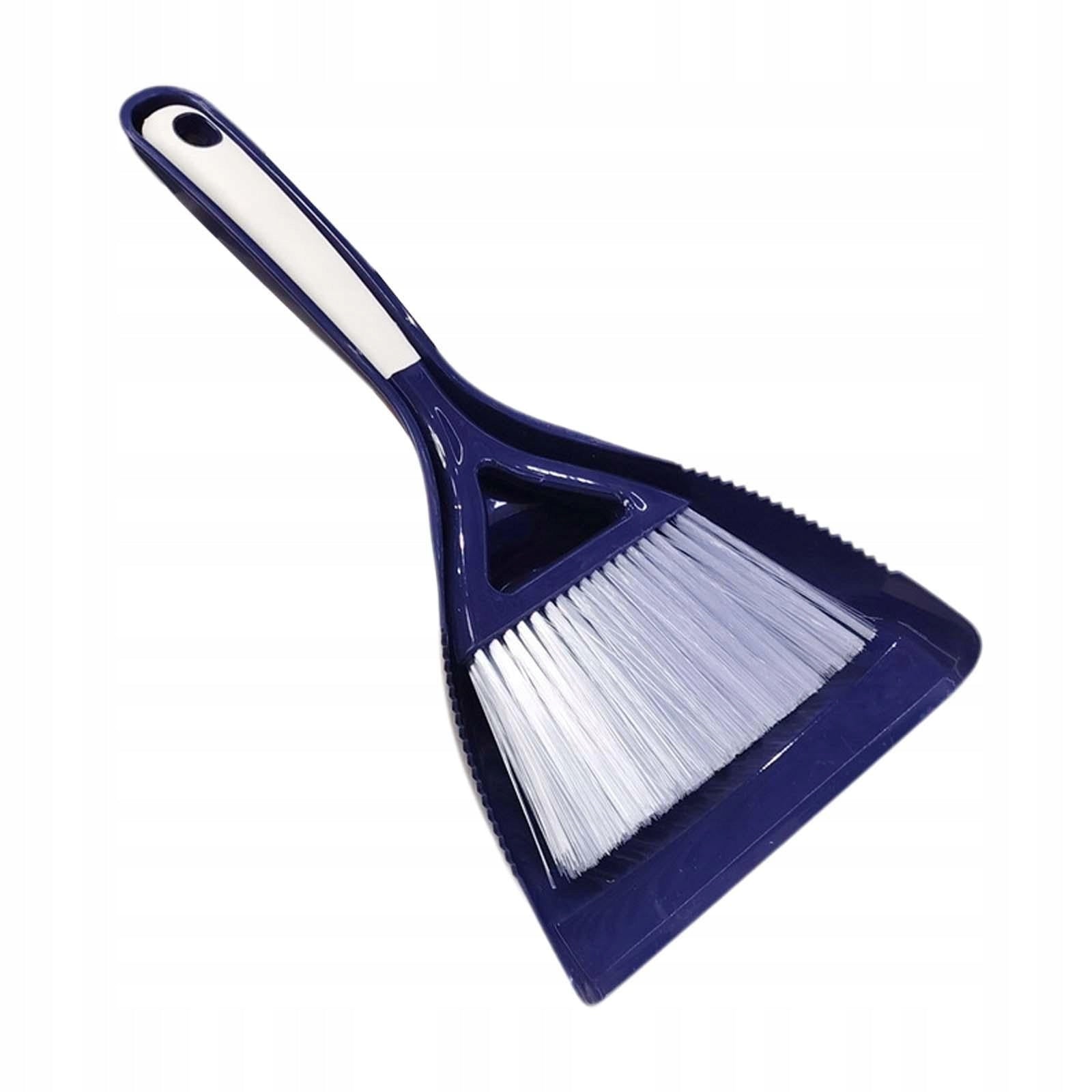 Small Broom and Dustpan Set Multipurpose Cleaning Tools Desktop Blue