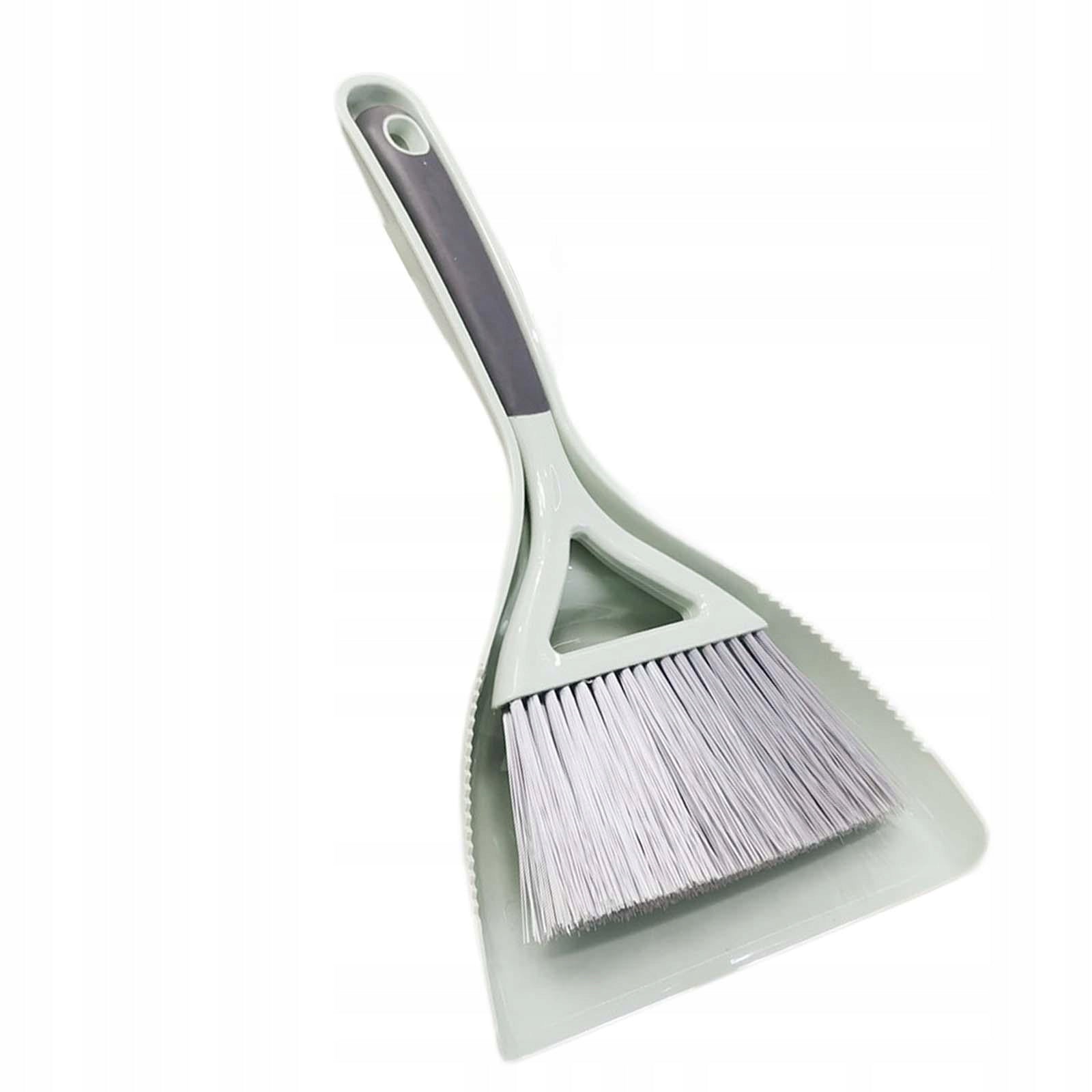 Small Broom and Dustpan Set Multipurpose Cleaning Tools Desktop Green Brand no brand