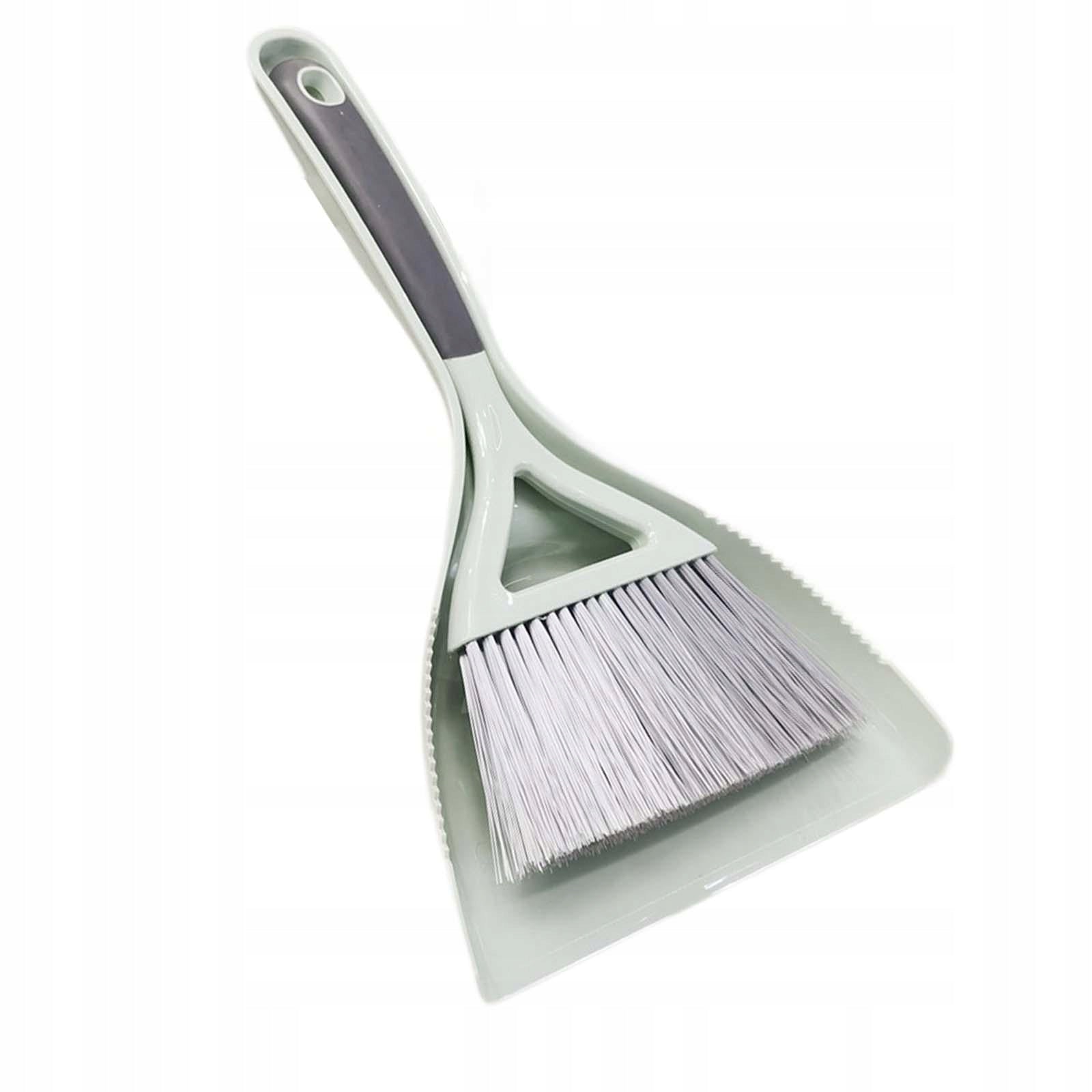 Small Broom and Dustpan Set Multipurpose Cleaning Tools Desktop Green Packaging status original