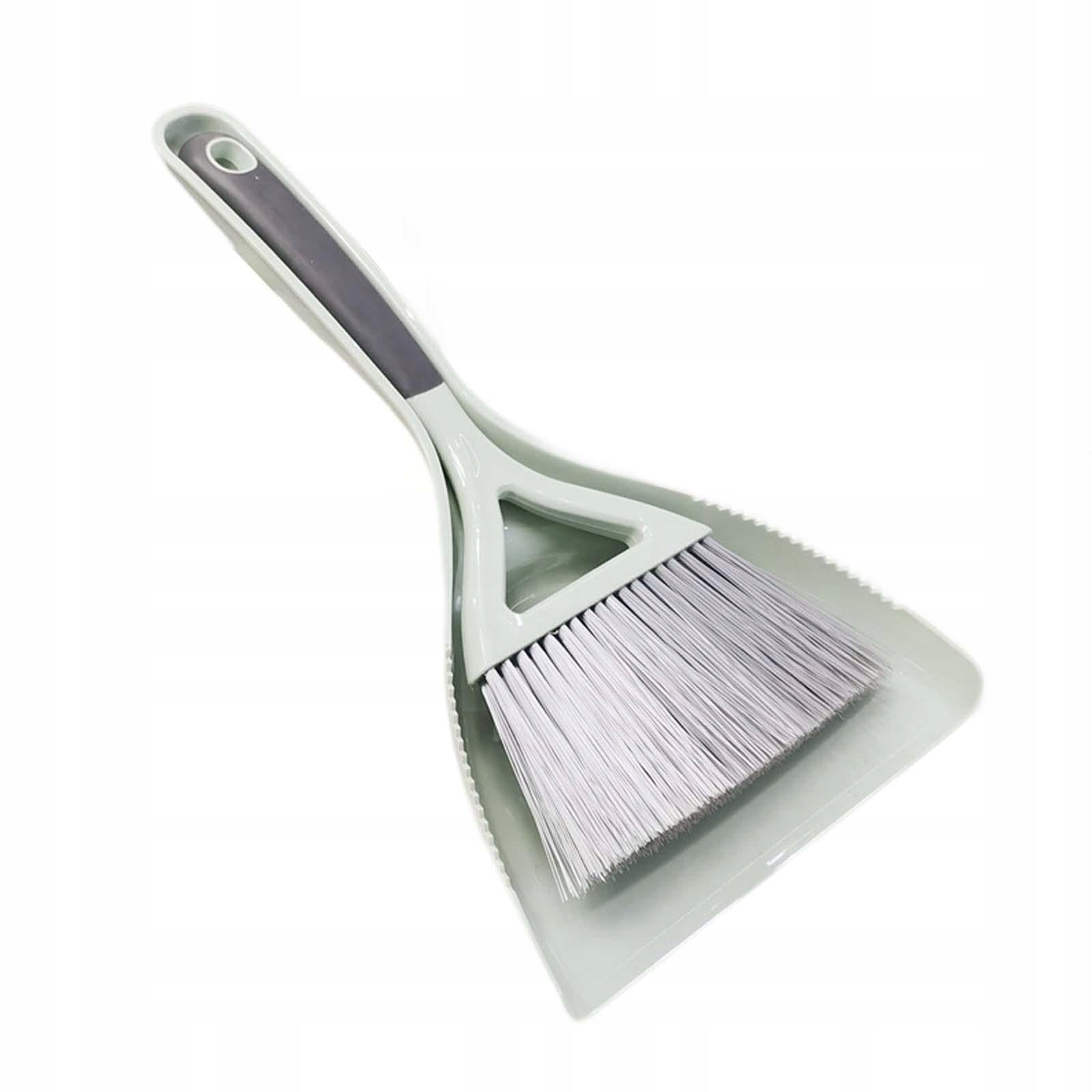 Small Broom and Dustpan Set Multipurpose Cleaning Tools Desktop Green
