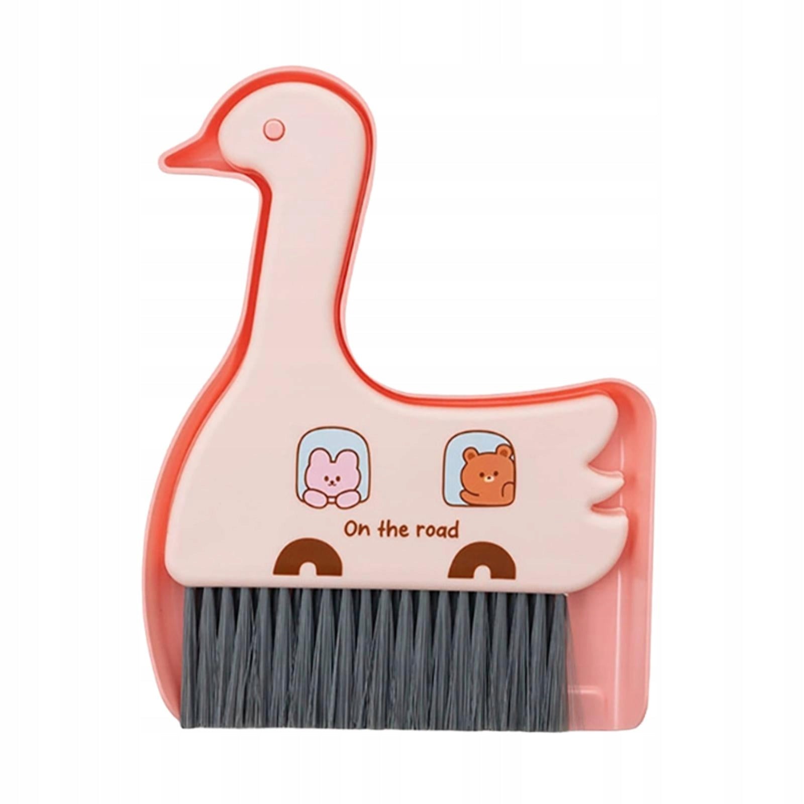 Small Broom and Dustpan Set Multipurpose Desktop Keyboard Sweep Broom Pink