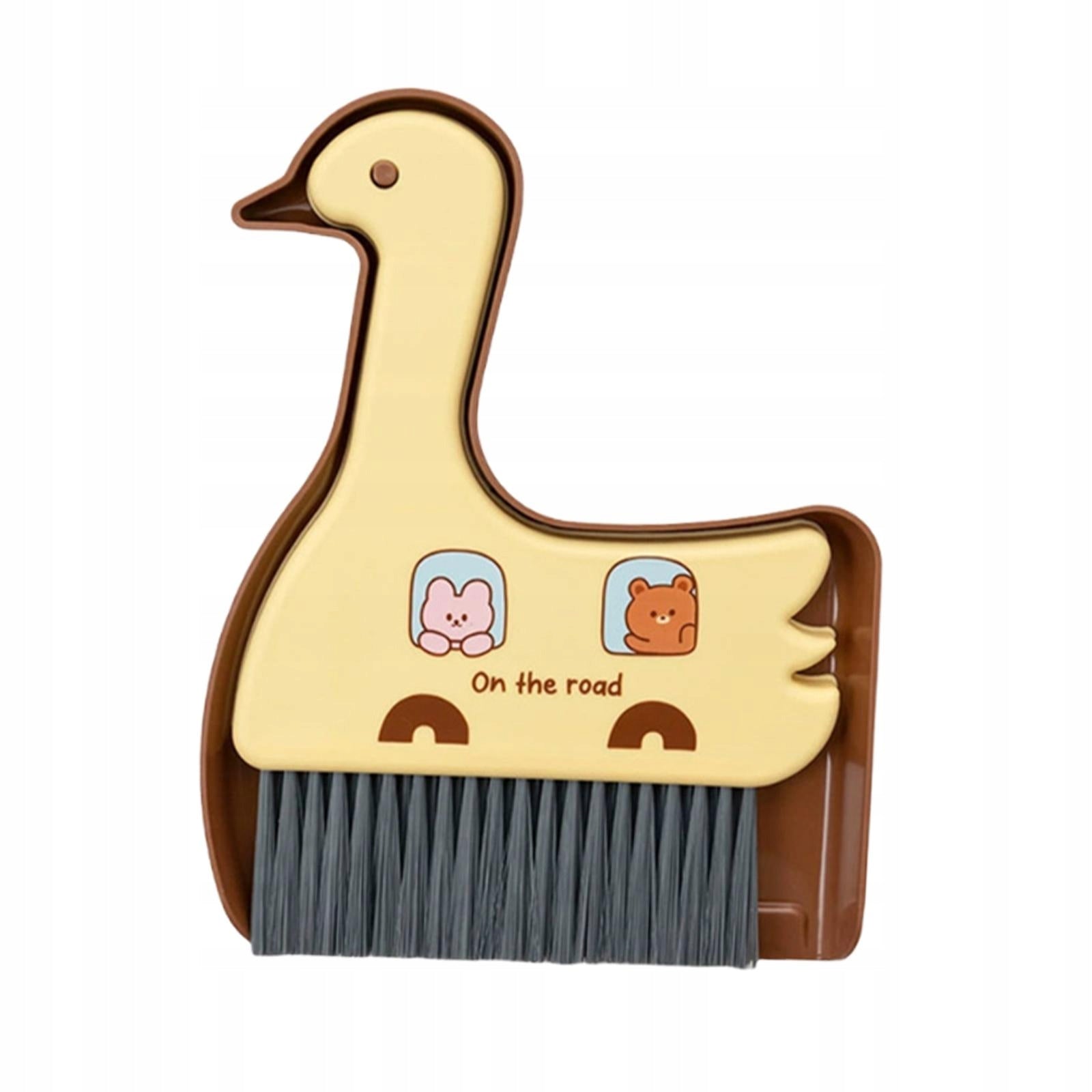 Small Broom and Dustpan Set Multipurpose Desktop Keyboard Sweep yellow Packaging status original