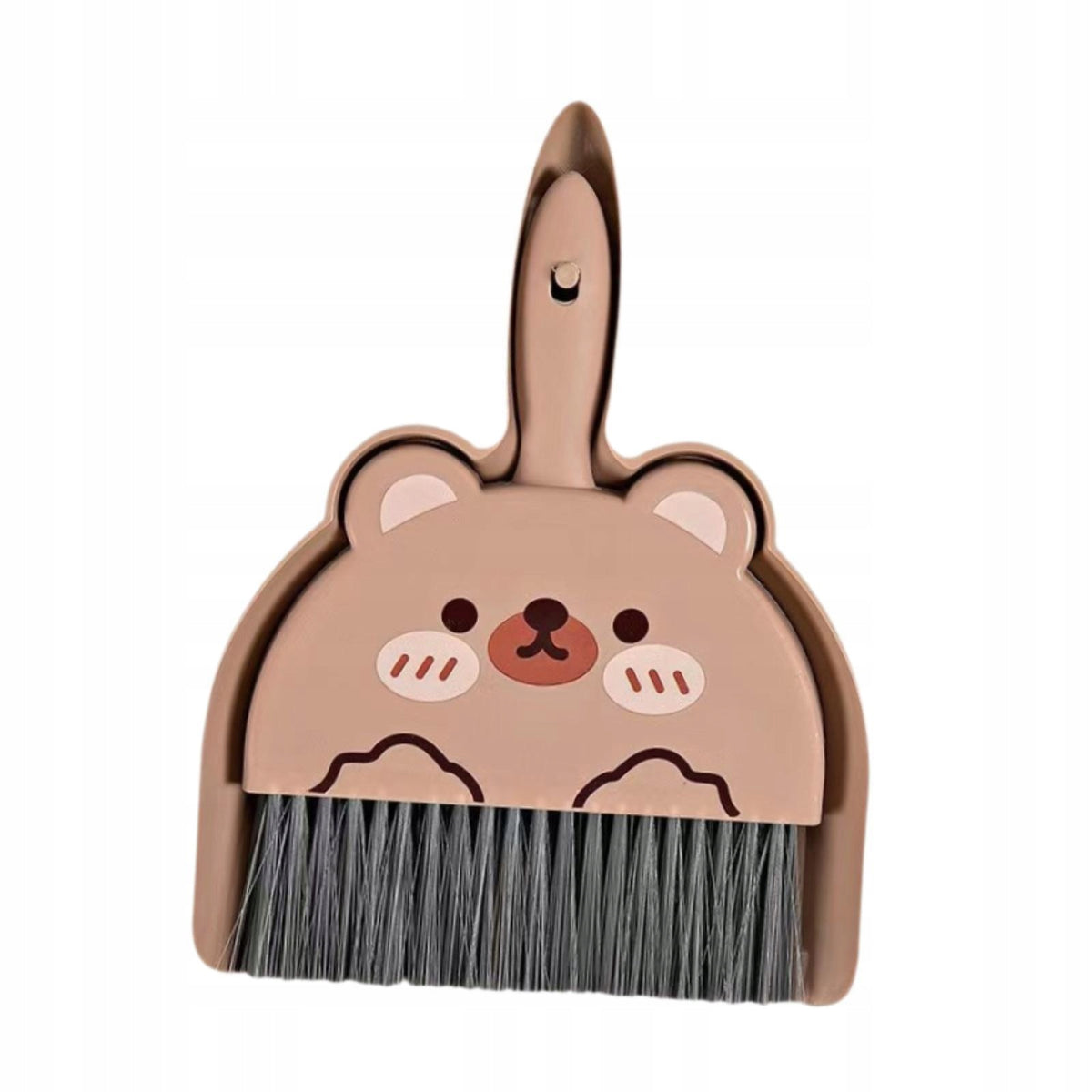 Small Broom and Dustpan Set Nesting Buckle Design Compact Cleaning Brown Brand no brand
