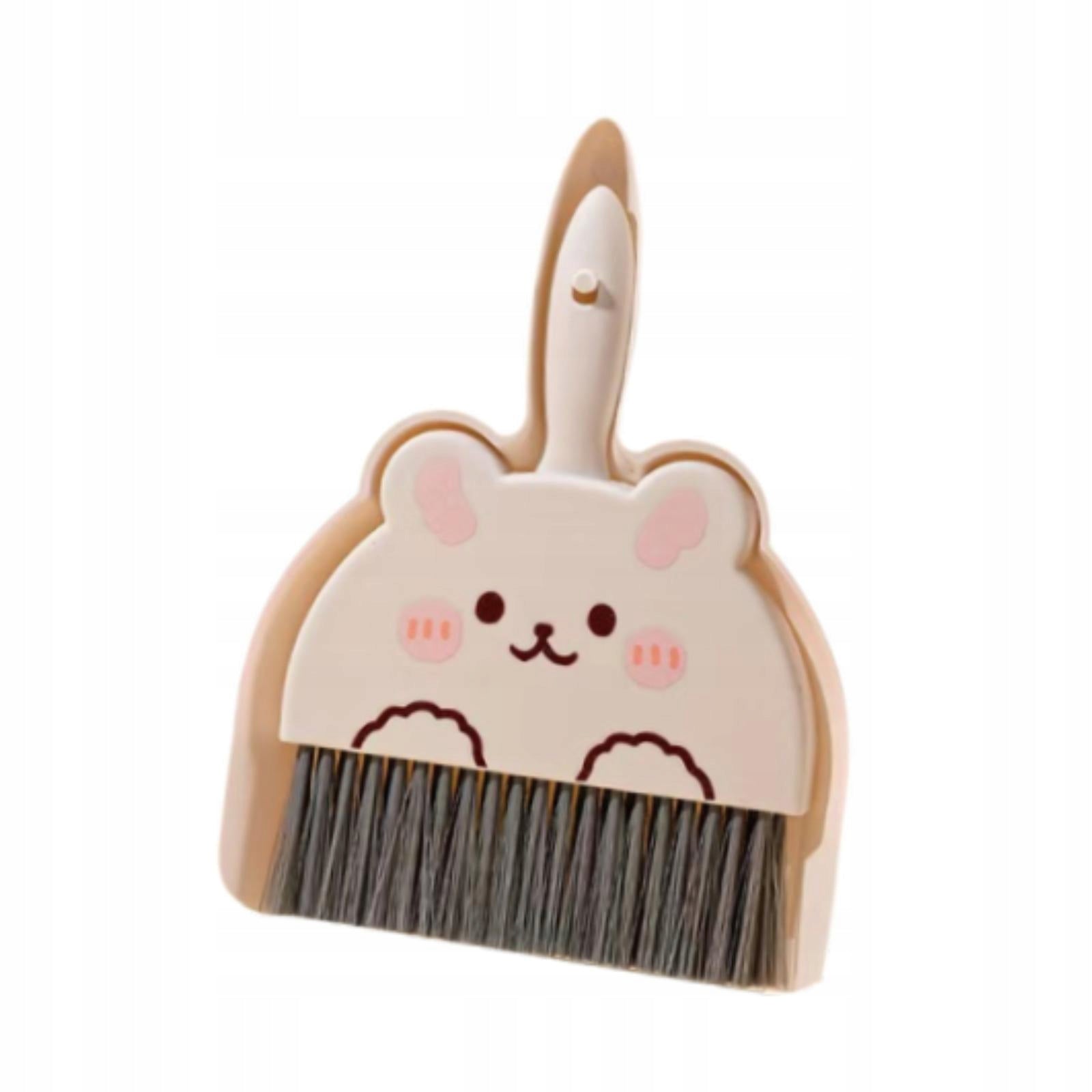 Small Broom and Dustpan Set Nesting Buckle Design Compact Cleaning White Brand no brand
