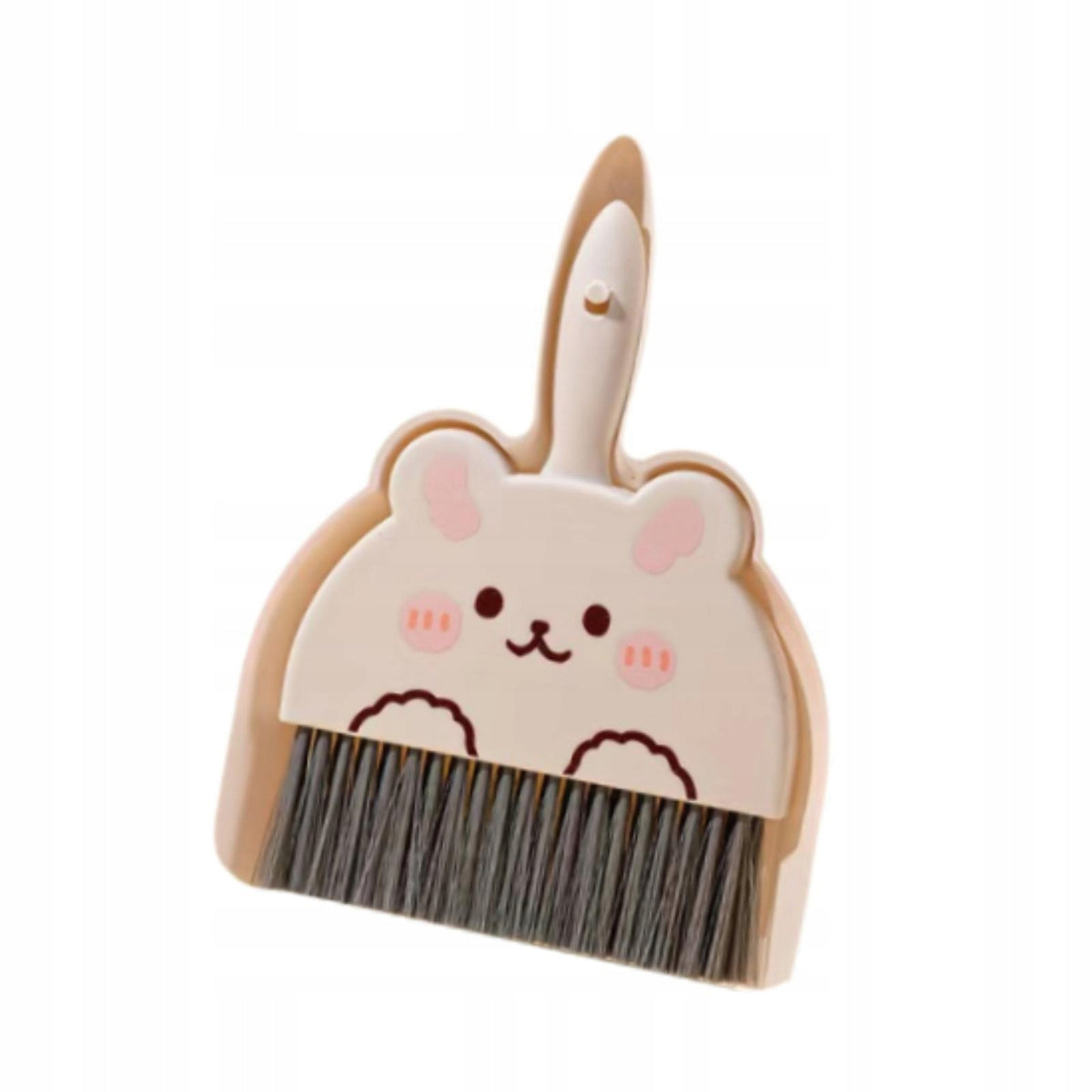 Small Broom and Dustpan Set Nesting Buckle Design Compact Cleaning White Packaging status no packaging
