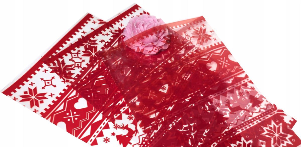 Small Cellophane Foil Pouches Gift CHRISTMAS 10x25 100 Pcs CSK Packaging status original