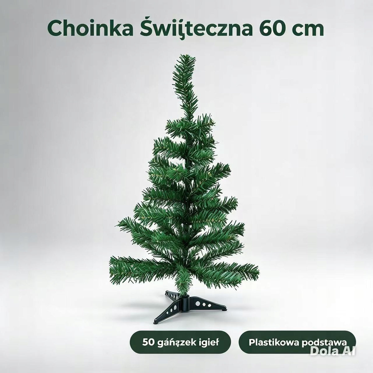 Small Christmas tree-green spruce 60CM 50 twigs ARTIFICIAL CHRISTMAS TREE POLISH GOLIAT Manufacturer code GCH60