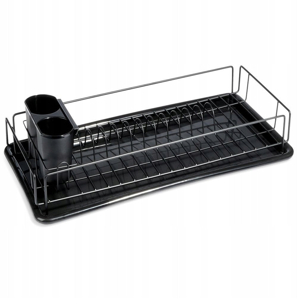 Small Dish Dryer Cutlery Plates Cups Black Metal Brand Vilde