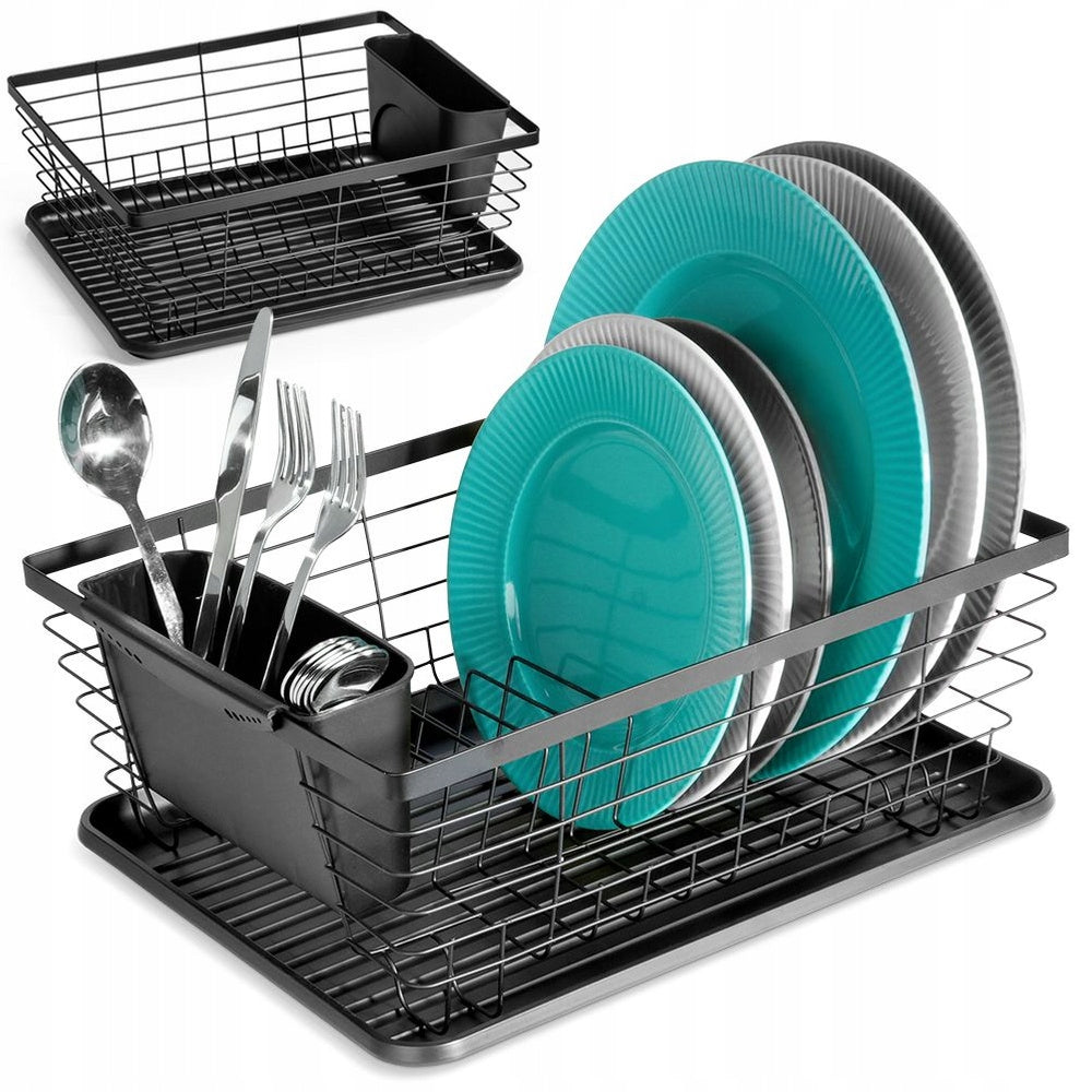 Small Dish Dryer Plates Cutlery Cups Black Dish Drainer