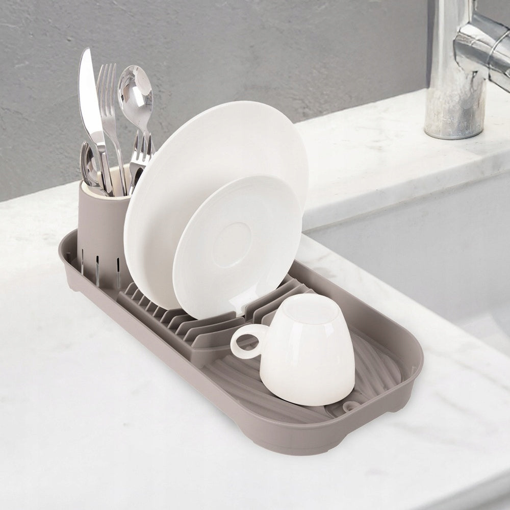 Small Dish Dryer Plates Cutlery Cups Narrow Plastic Brown Packaging status original