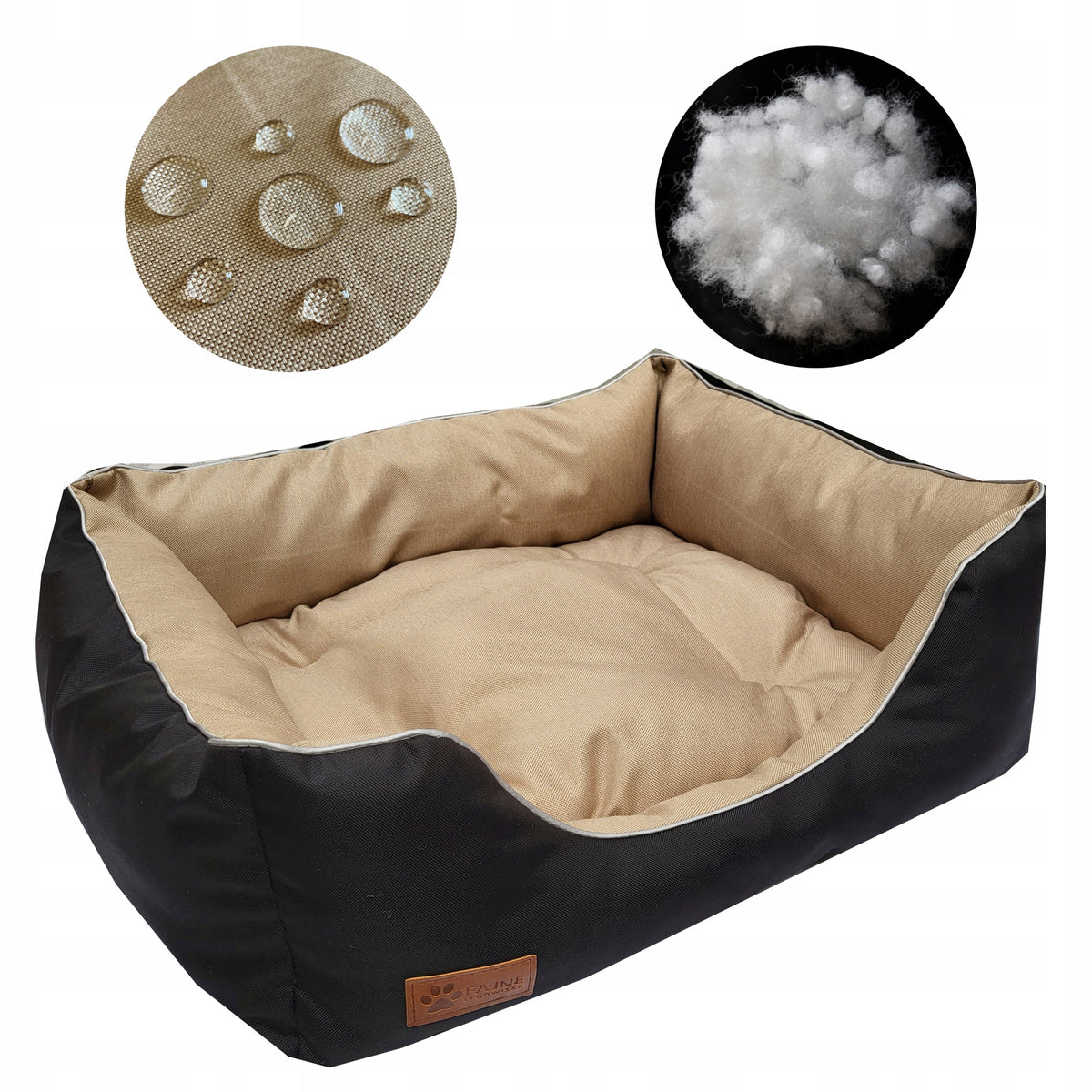 Small Dog Bed with Pillow 60x50 Bed Waterproof