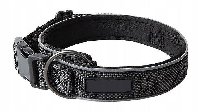 Small Dog Collar Black, Reflective, Adjustable S