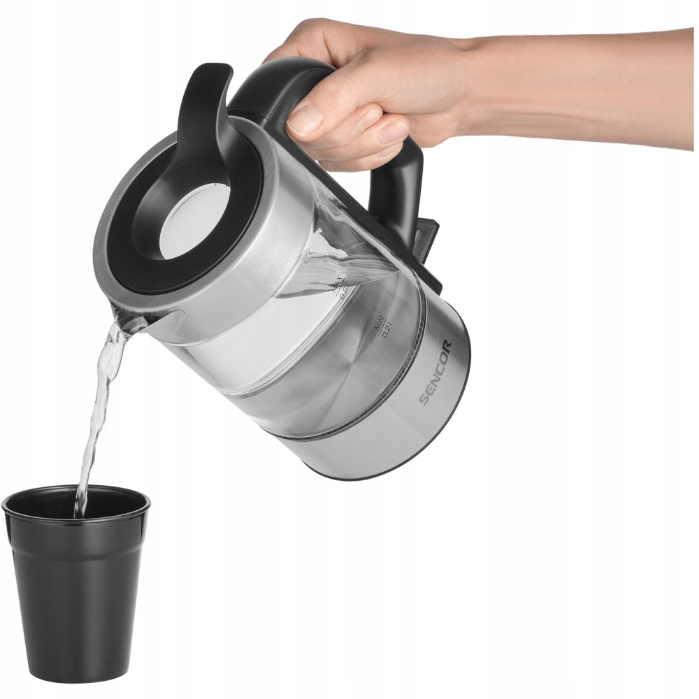 Small Electric Kettle 0,5L Sencor SWK 160SS 1100W + 2xCups Capacity 0.5 l