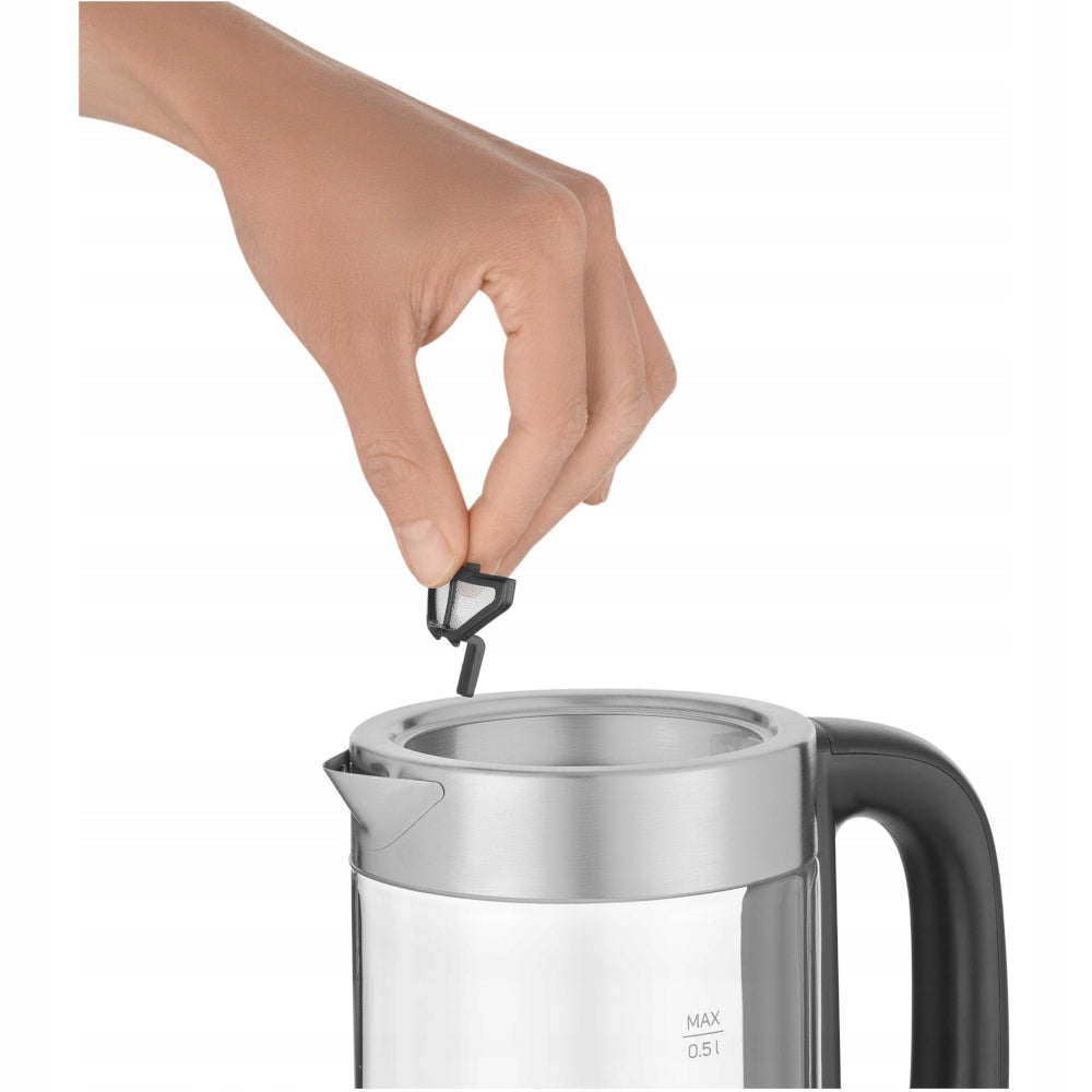 Small Electric Kettle 0,5L Sencor SWK 160SS 1100W + 2xCups Dominant color silver/gray