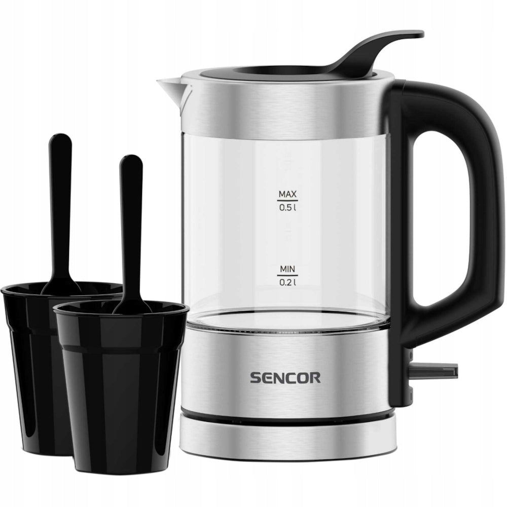 Small Electric Kettle 0,5L Sencor SWK 160SS 1100W + 2xCups