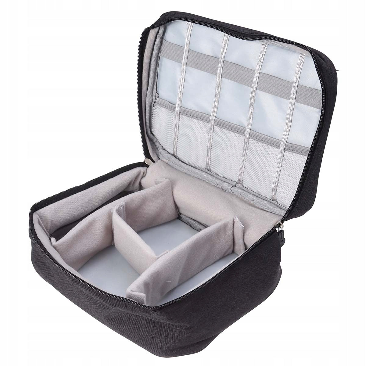 Small Electronics Bag with Cushioned Compartments for Gadgets