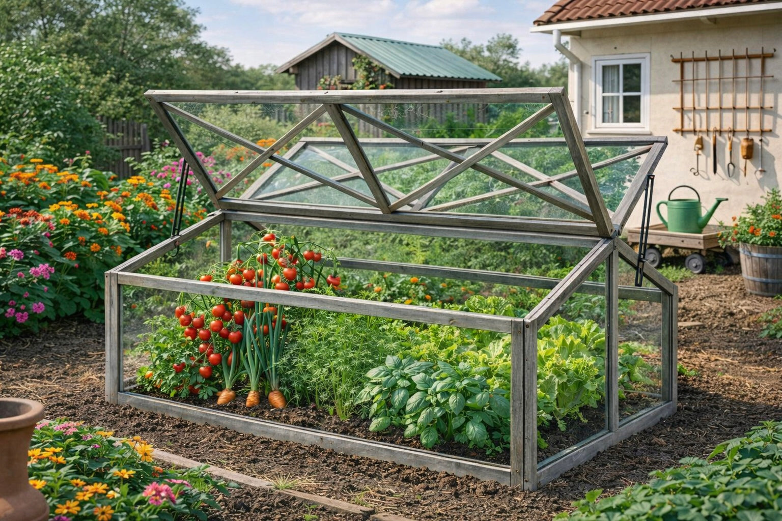 Small Greenhouse Garden AURA LUX 120x80 Vegetable Garden Vegetable Inspection Packaging status original