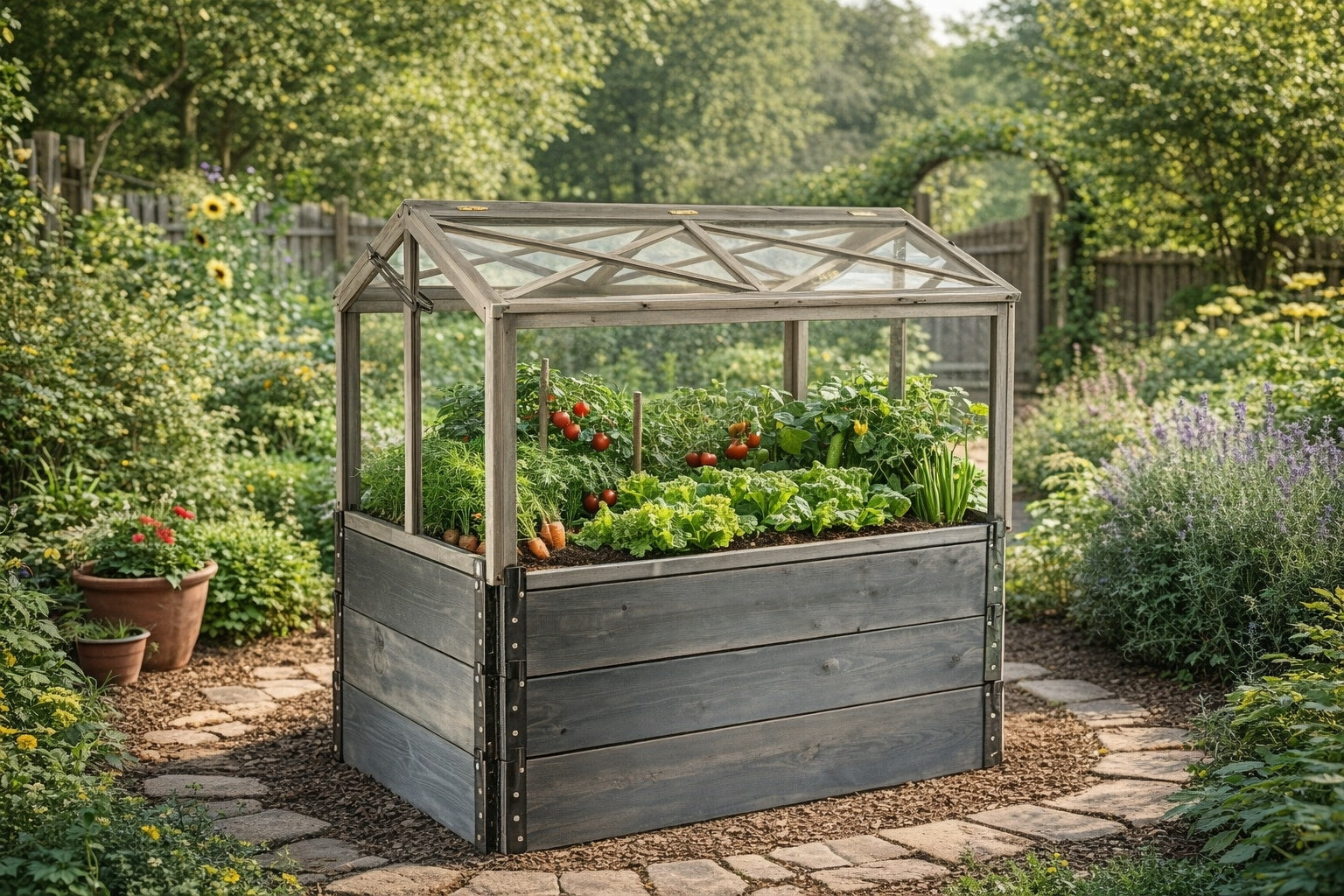 Small Greenhouse Garden AURA LUX 120x80 Vegetable Garden Vegetable Inspection Width 120 m