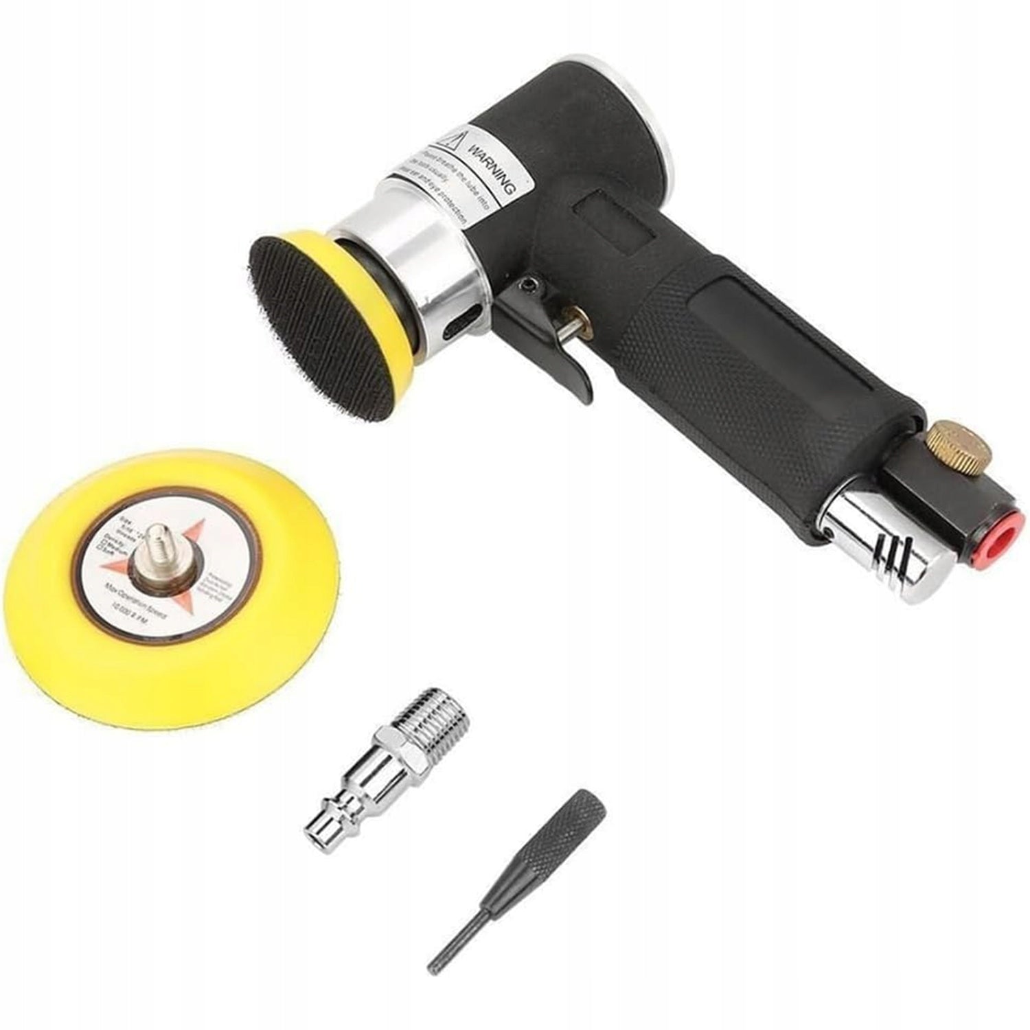 Small Mini Pneumatic Sandpaper Grinder, Black Machine Brand Falon-Tech