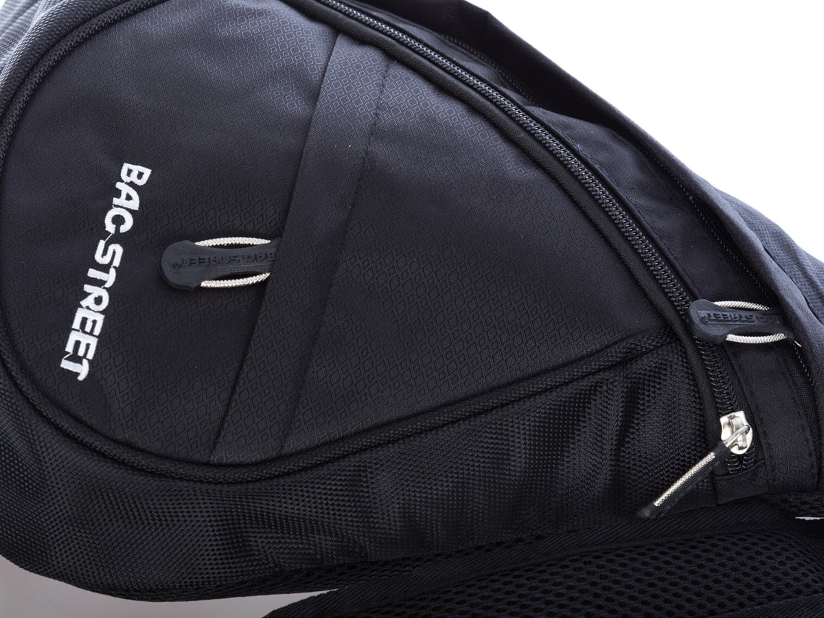Small One Shoulder Triangle Backpack for City Bike Women Men's Black Packaging status original