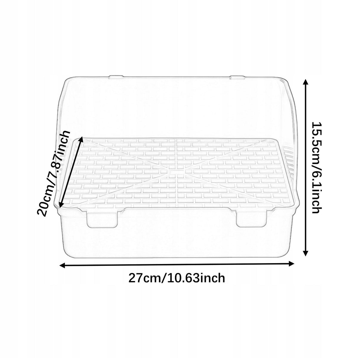 Small Rabbit Litter Box Square Cage Box Potty Trainer Bunny Potty Yellow Manufacturer code 09864090075