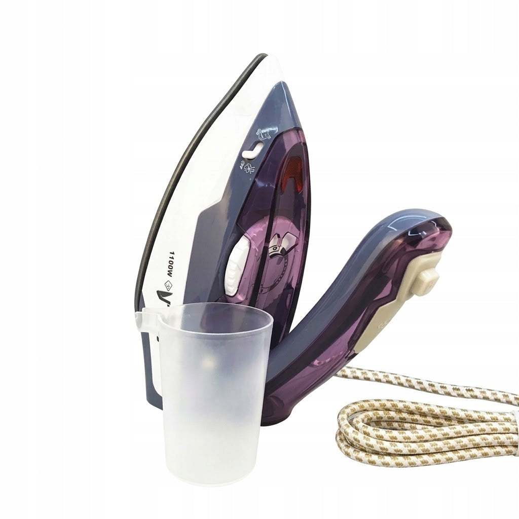 Small Tourist Iron Maestro 1100W MR-317T foldable compact 110/230V Dominant color purple