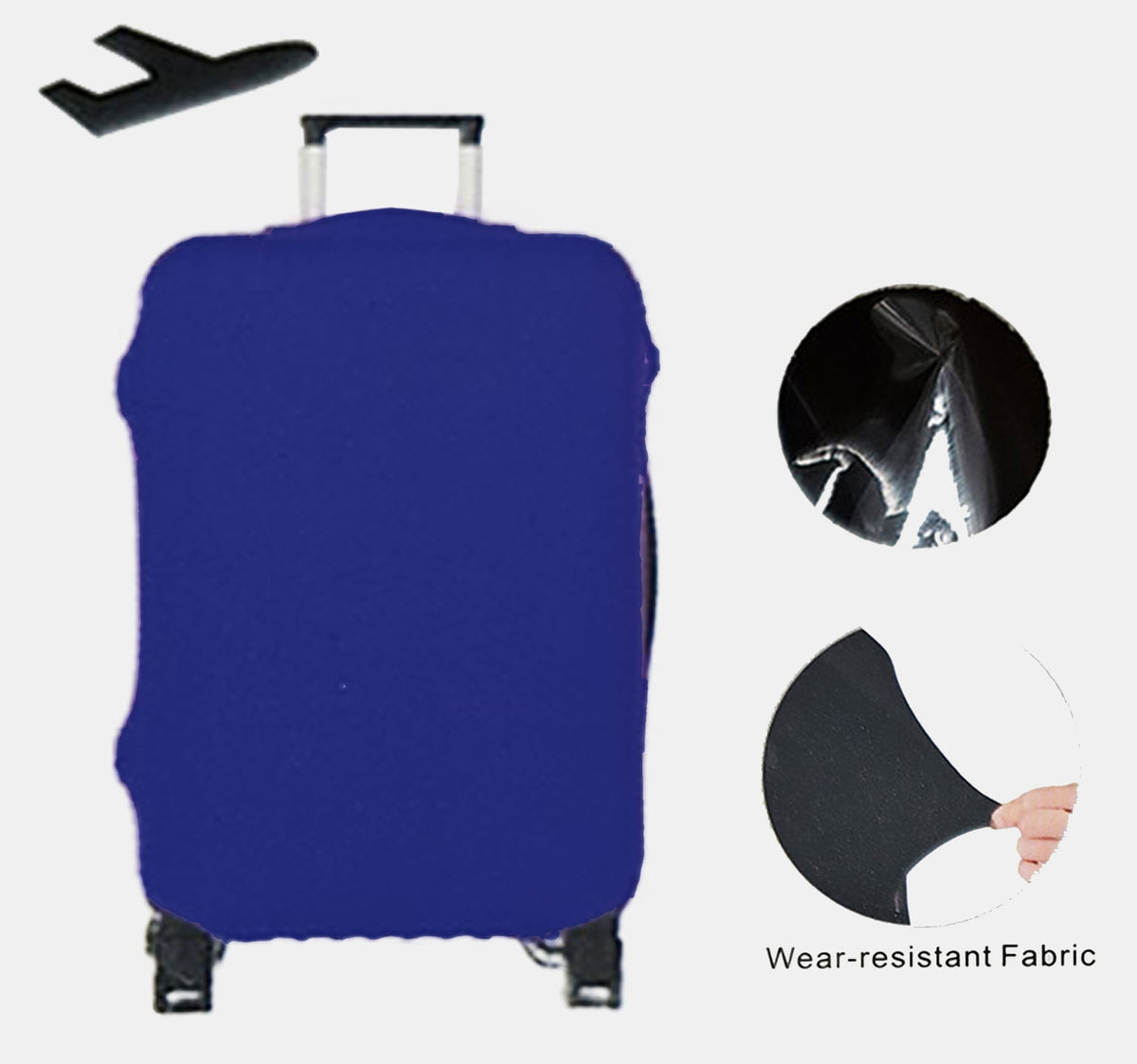 Small Travel Suitcase Cover Protective Luggage Pouch Small S Navy Blue