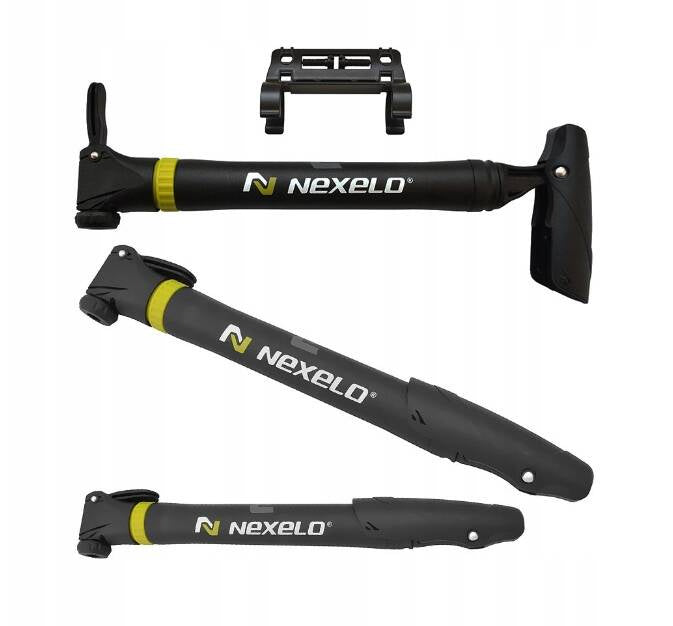 Small bicycle hand pump NEXELO movable head AV/DV/FV Color black