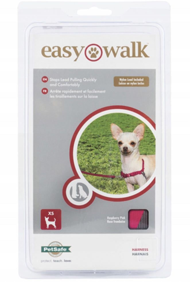 Small breed dog harness for training leash PREMIER EASYWALK red ES