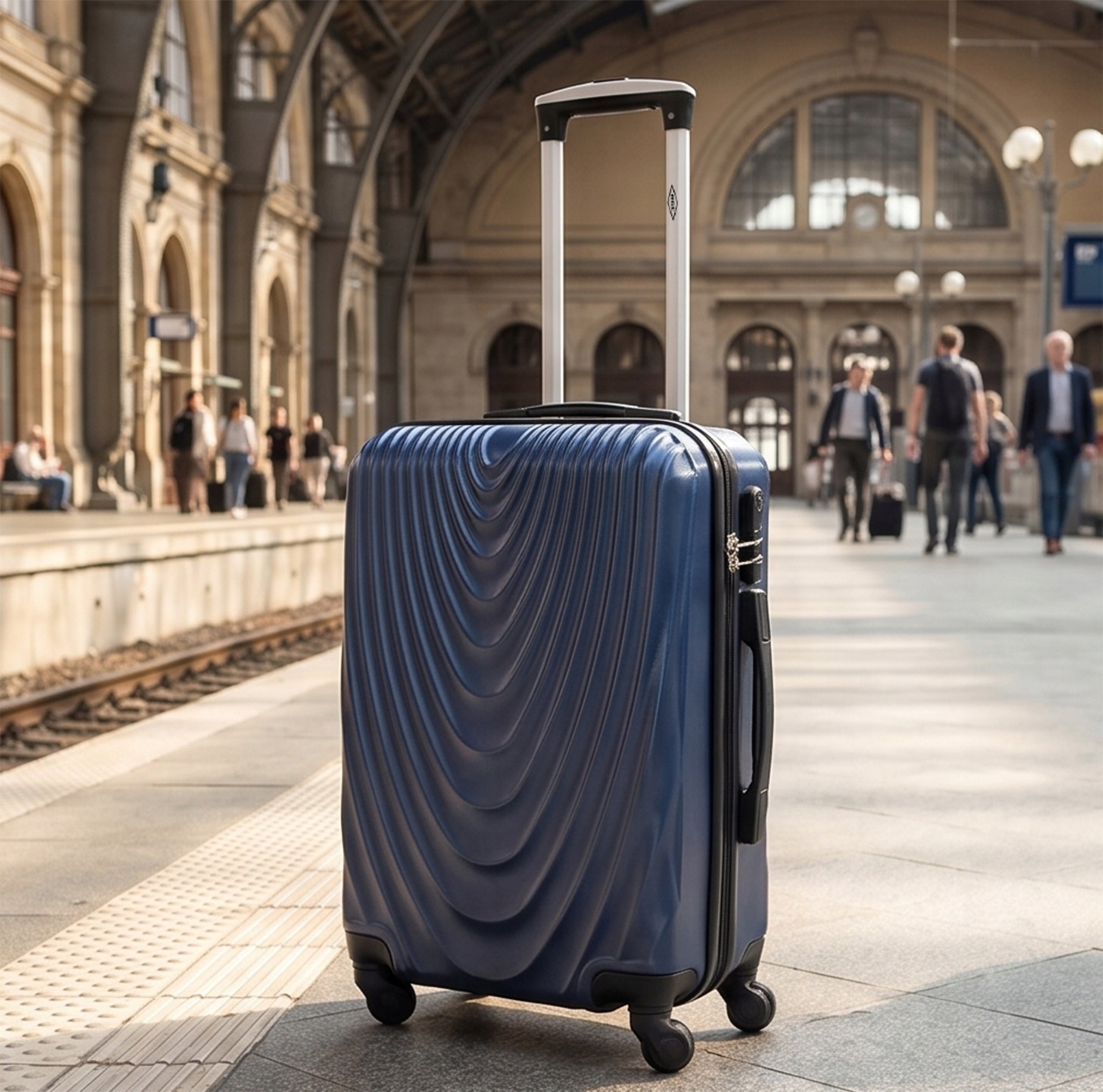 Small cabin suitcase 663L carry-on luggage 4 wheels 55x40x20 Wizzair Ryanair Manufacturer code 663 L