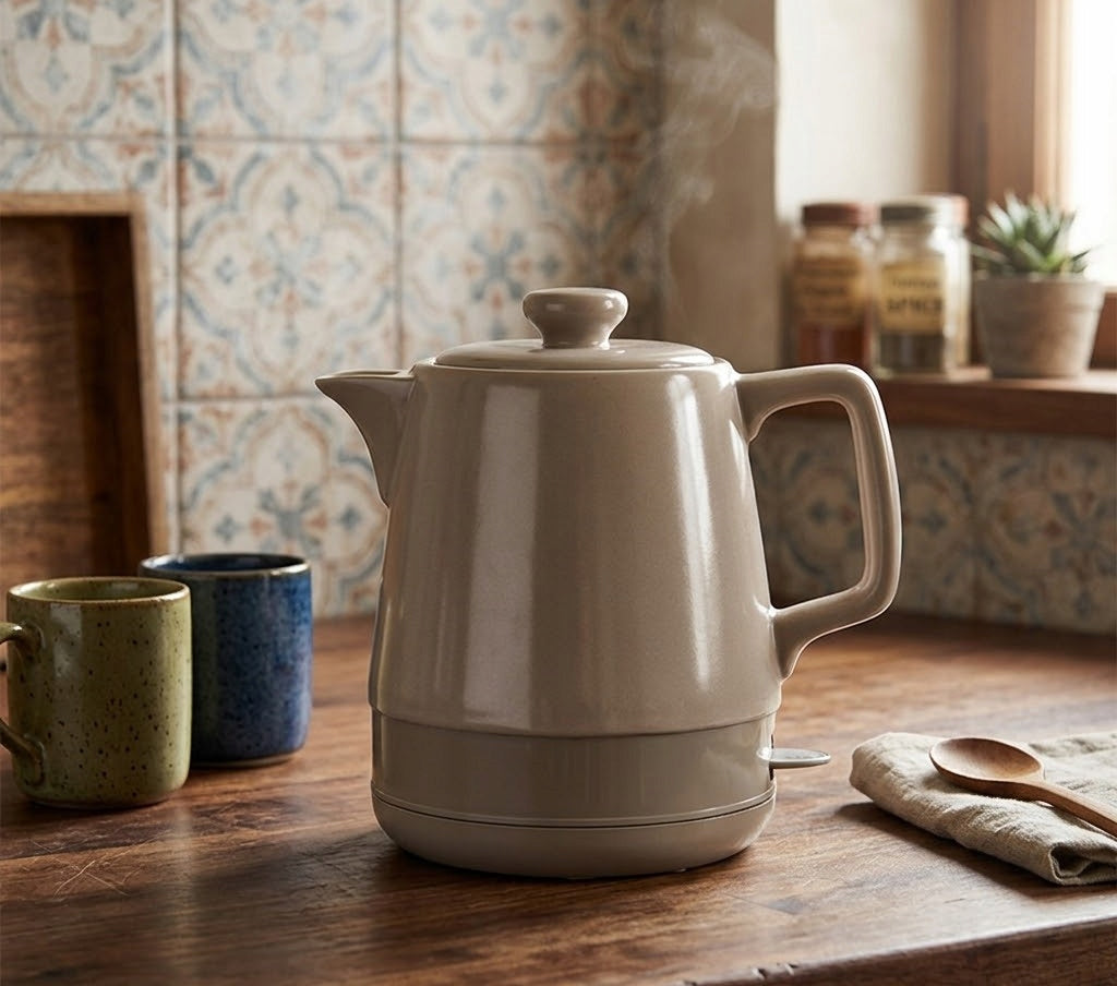 Small ceramic electric kettle 1L 1200W Maestro MR-071 beige Manufacturer code MR-071-BEIGE