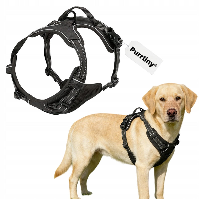 Small dog HARNESS PRESSURE-FREE black S 34-63cm