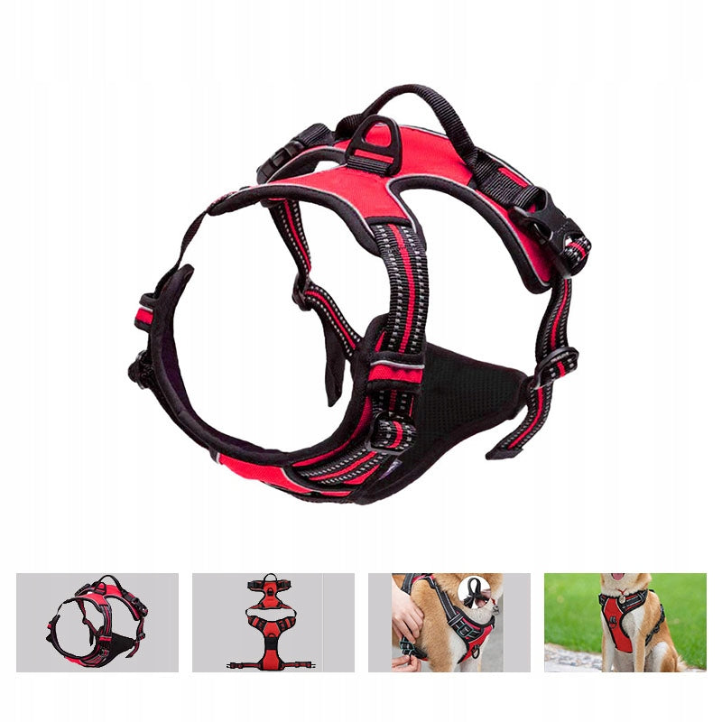 Small dog HARNESS PRESSURE-FREE red S 33-60cm Maltese York Size S