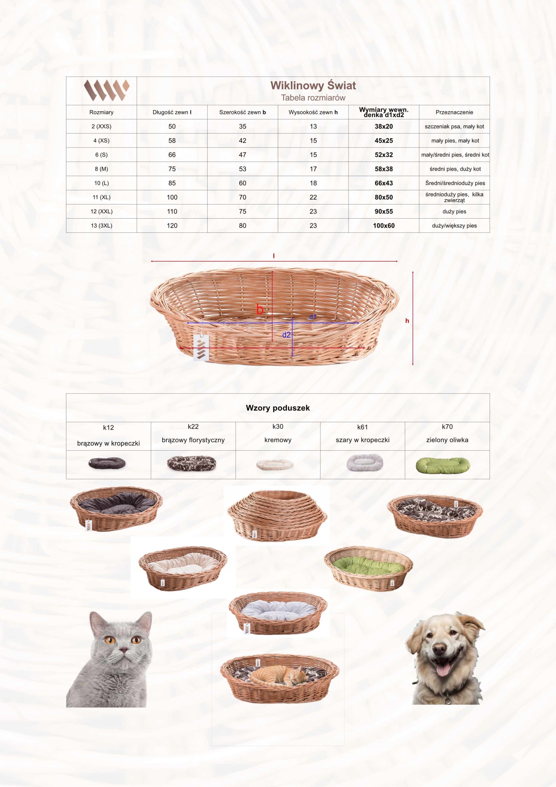 Small dog bed cottage mat sofa pillow Kind basket