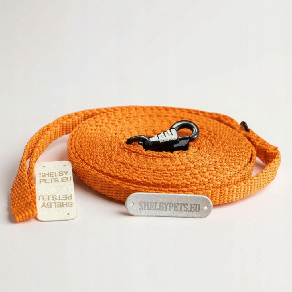 Small dog leash 5M 10MM orange light strong material ShelbyPets EAN (GTIN) 5907541107333