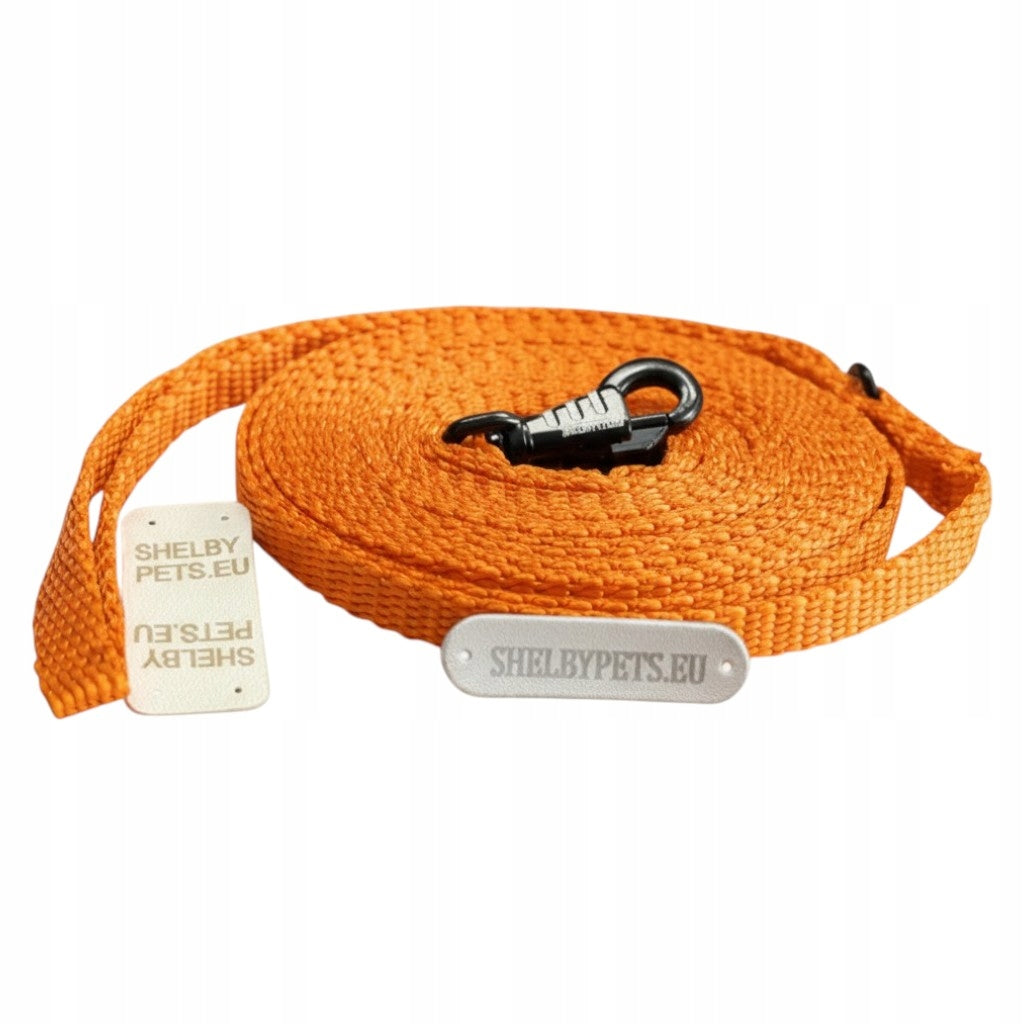 Small dog leash 5M 10MM orange light strong material ShelbyPets