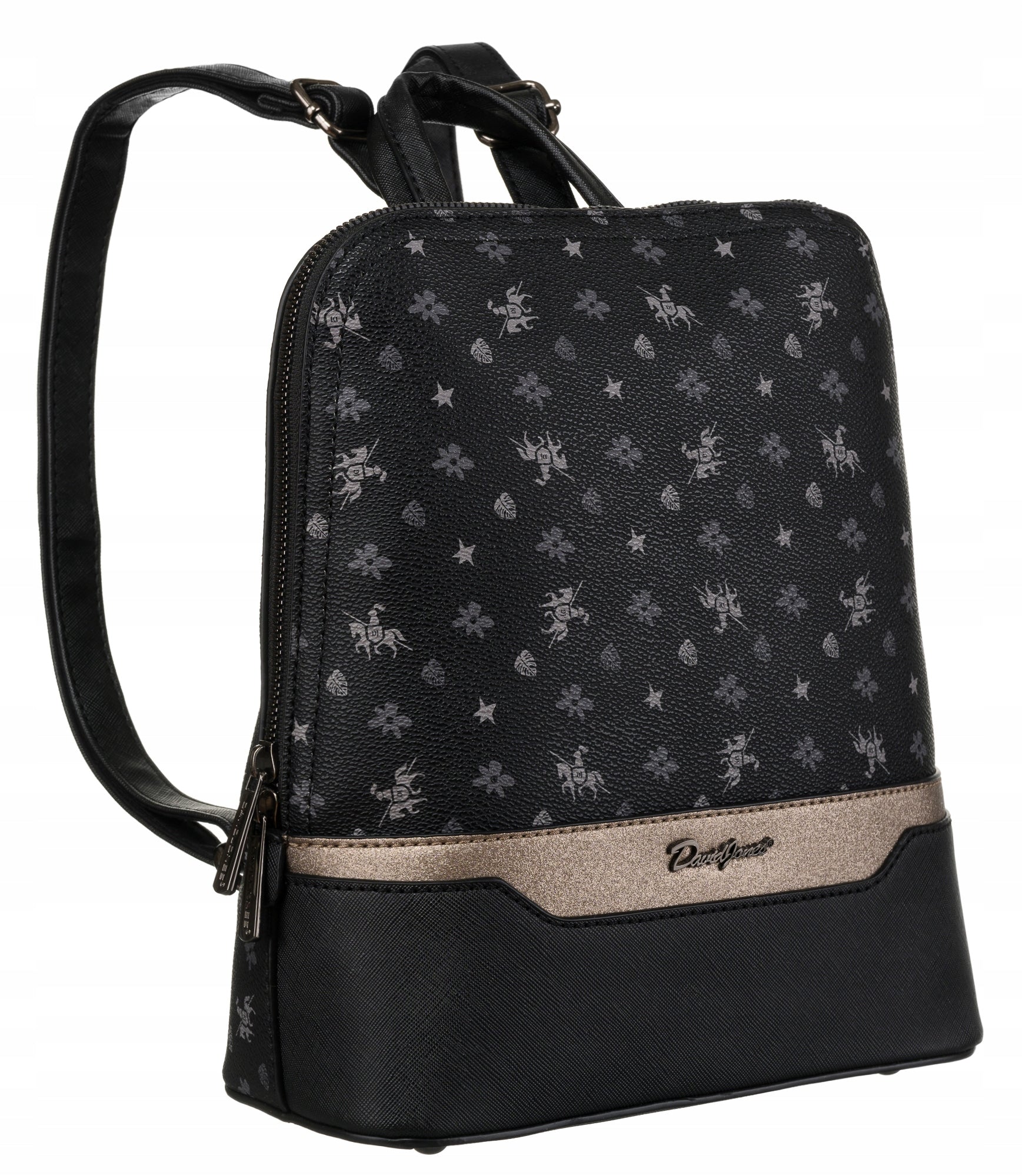 Small women's backpack mini backpack eco leather lightweight with pockets David Jones