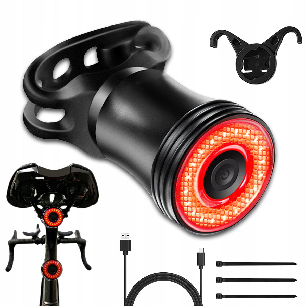 Smart BICYCLE LIGHT REAR LED LIGHT IP65 UNDER SADDLE