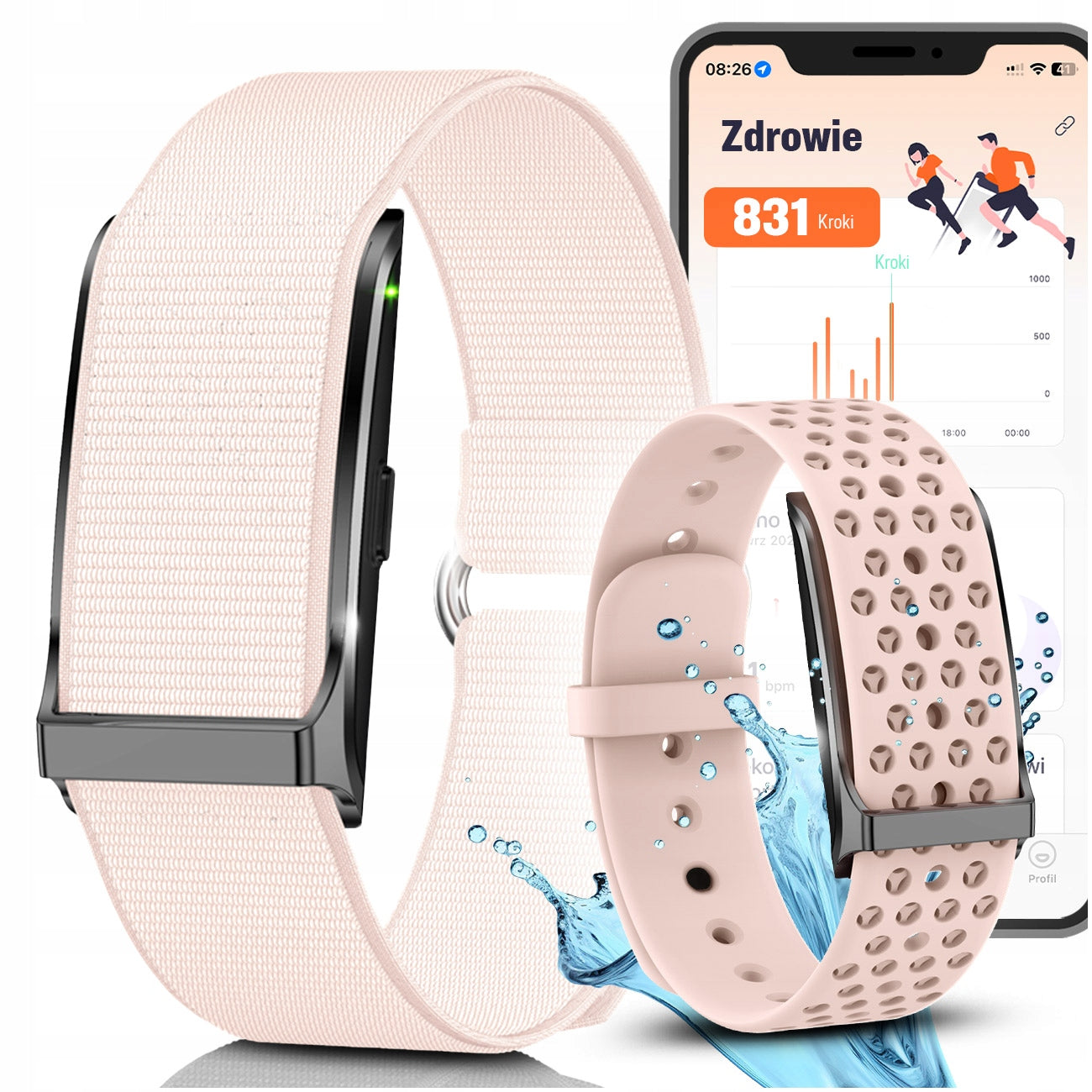 Smart Band JG Smart - Pressure Pulse Sleep Notifications Health Sport - EN Manufacturer code Opaska Monitor Aktywności Snu i Zdrowia Smart