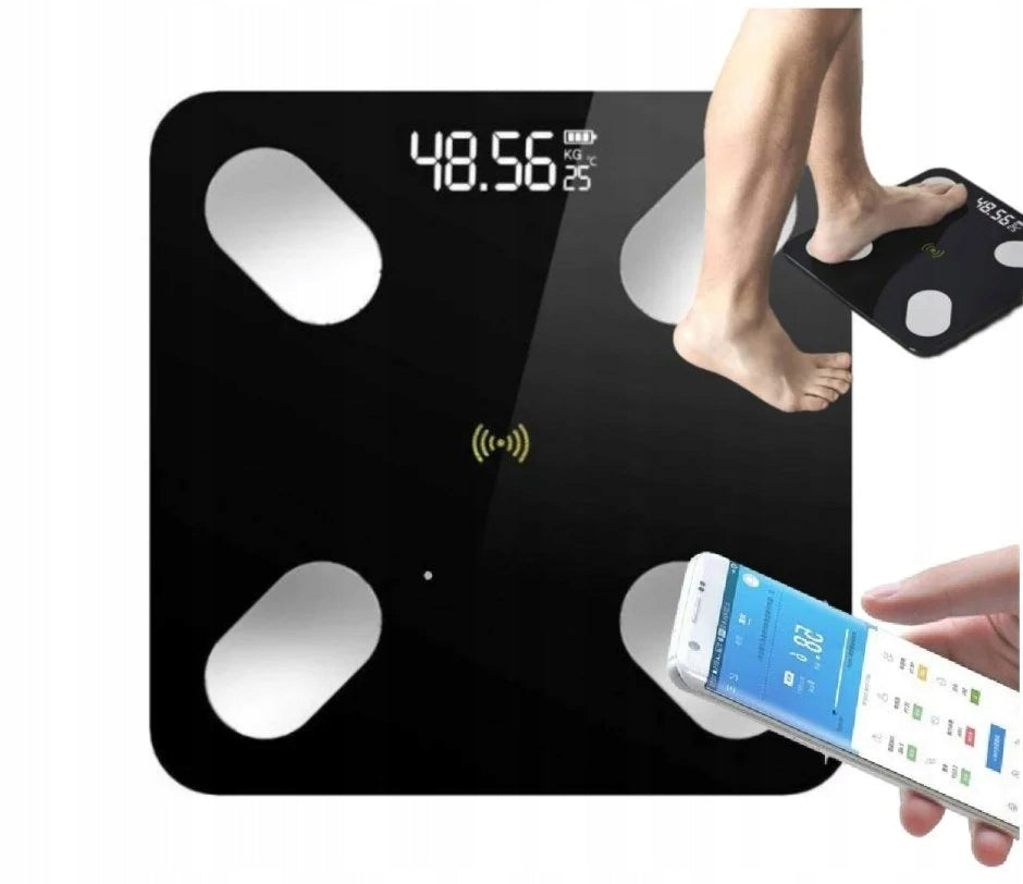 Smart Bathroom Scale Bluetooth Body Analysis BMI Muscle Fat
