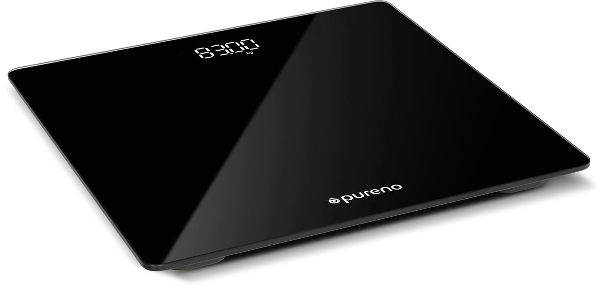 Smart Bathroom Scale Pureno BS805 LED Tempered Glass 180kg Black Packaging status original