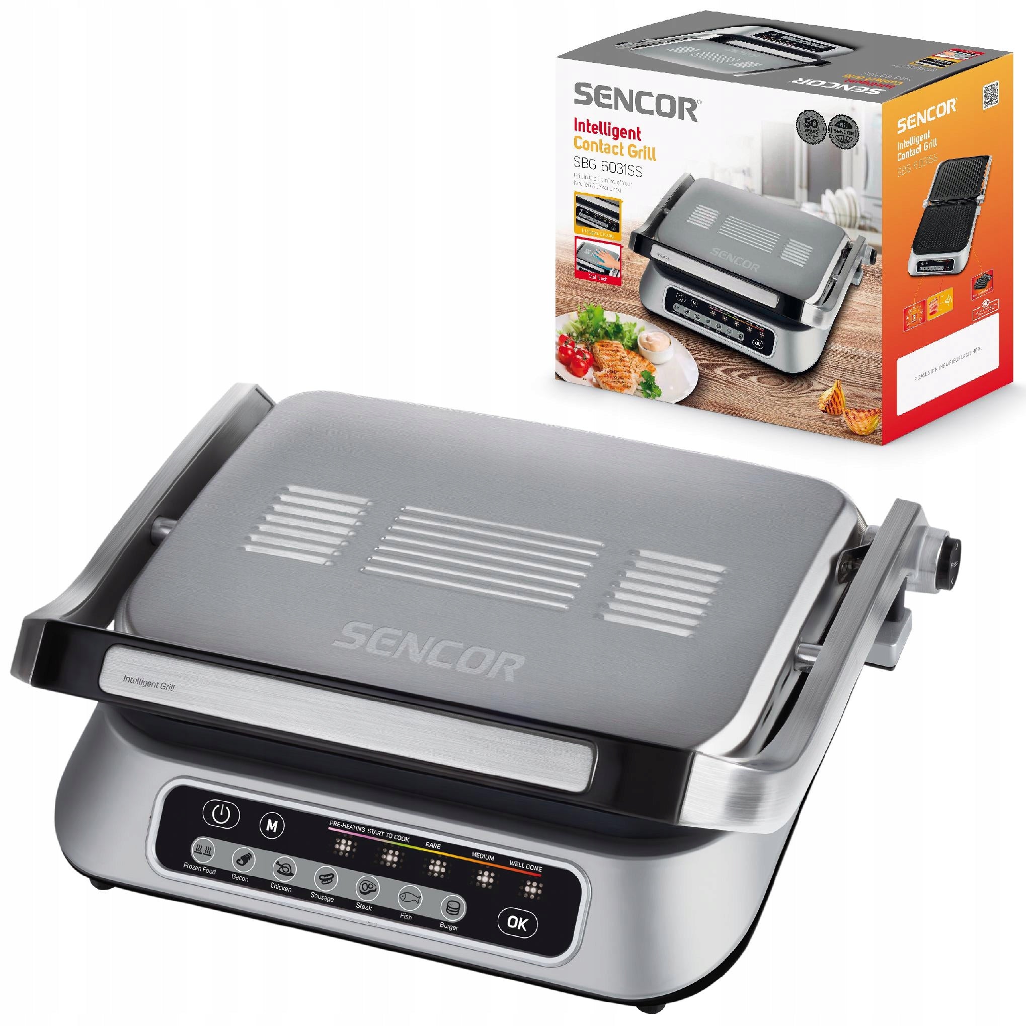 Smart Electric Grill Sencor SBG 6031SS Power rating 2000 W