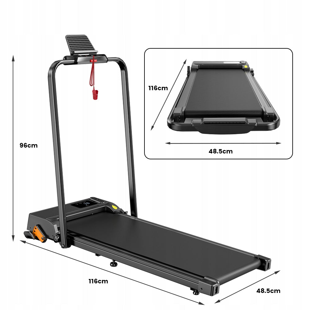 Smart Electric treadmill foldable with remote control app quiet led up to 6° 1-12KM/H Maximum user weight 120 kg