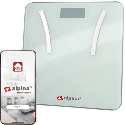 Smart Electronic Bathroom Scale with Application E-6524 Light Green Brand Alpina