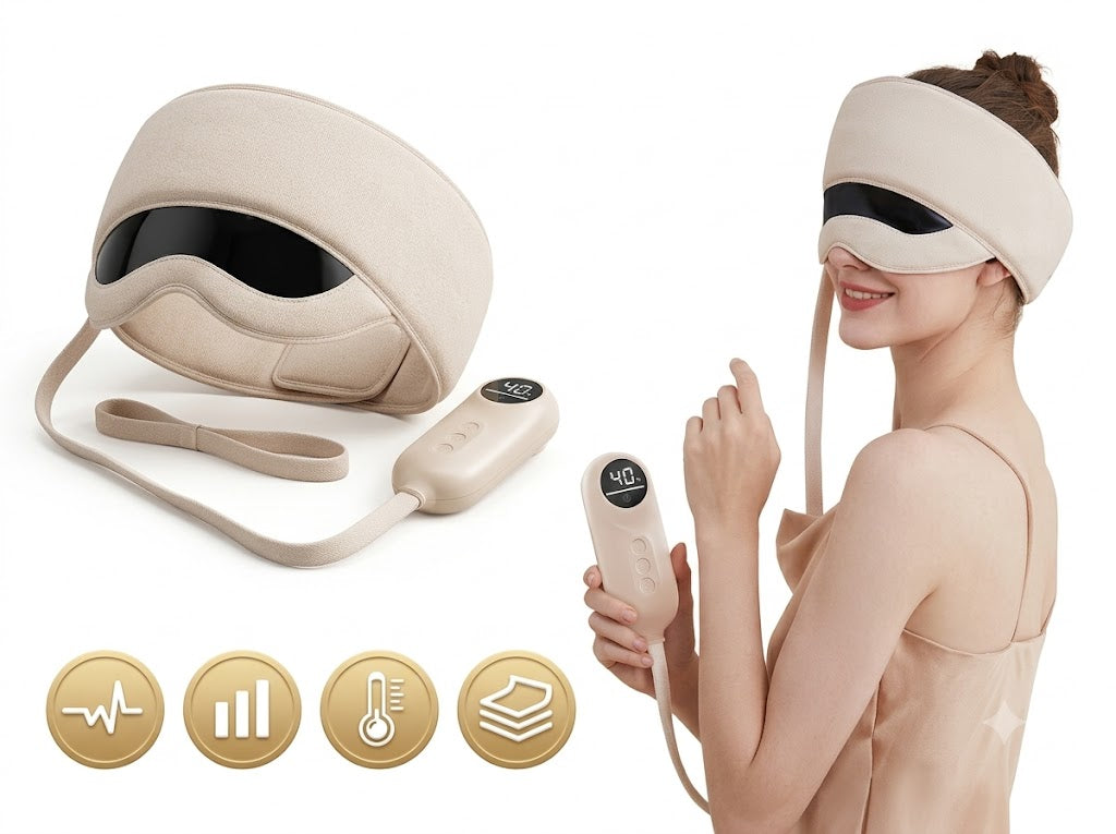 Smart Head and Eye Massager with Therapy Function + Remote Control